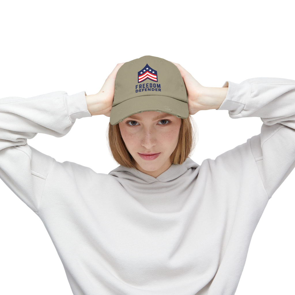 Freedom Defender Unisex Distressed Cap