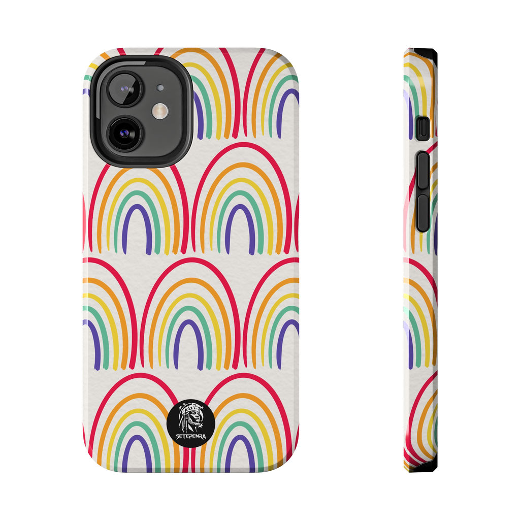 Retro Rainbow Tough Phone Case (For iPhone, Galaxy & More) SETEPENRA Phone Case.