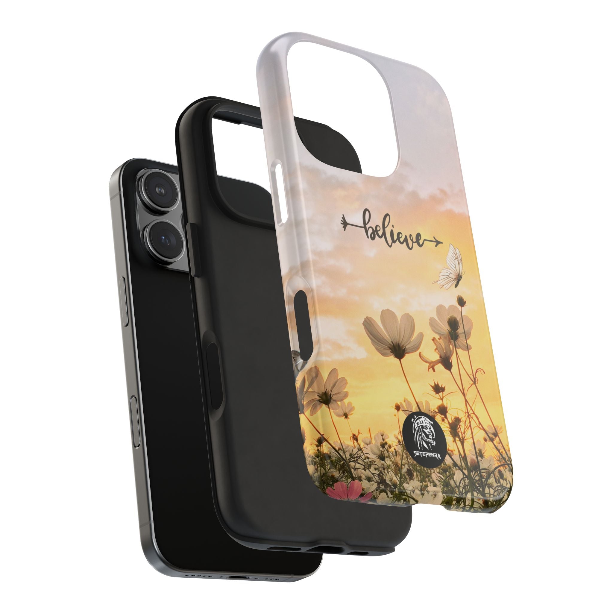 Believe Tough Phone Case (For iPhone, Galaxy & More) - Aesthetic Flower