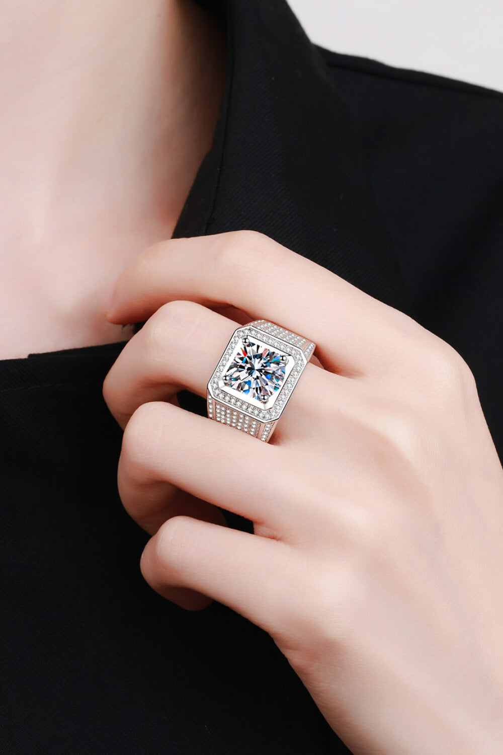 Mova Lux 925 Sterling Silver Moissanite Ring SETEPENRA .