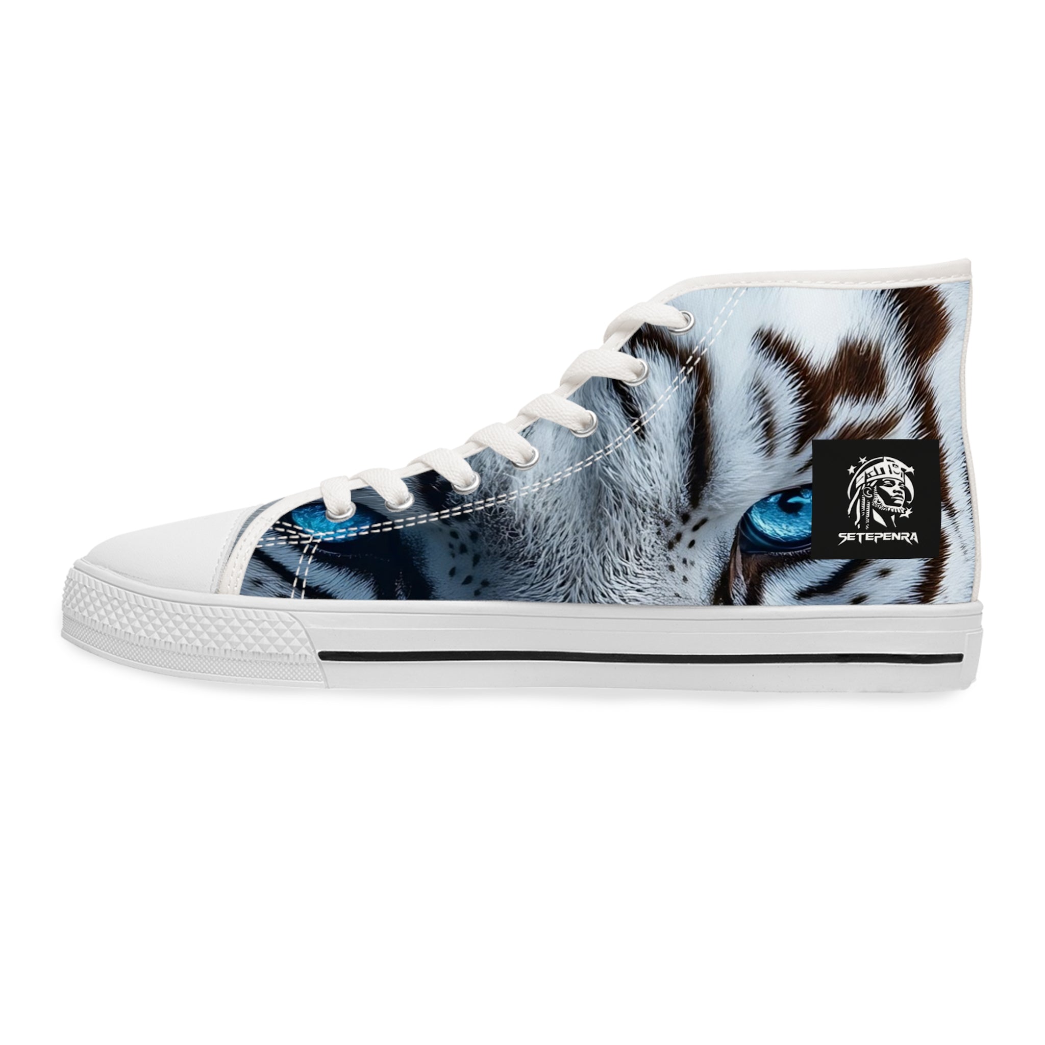 Primal Power Women's High Top Sneakers - White Tiger (1st Edition) SETEPENRA Shoes.