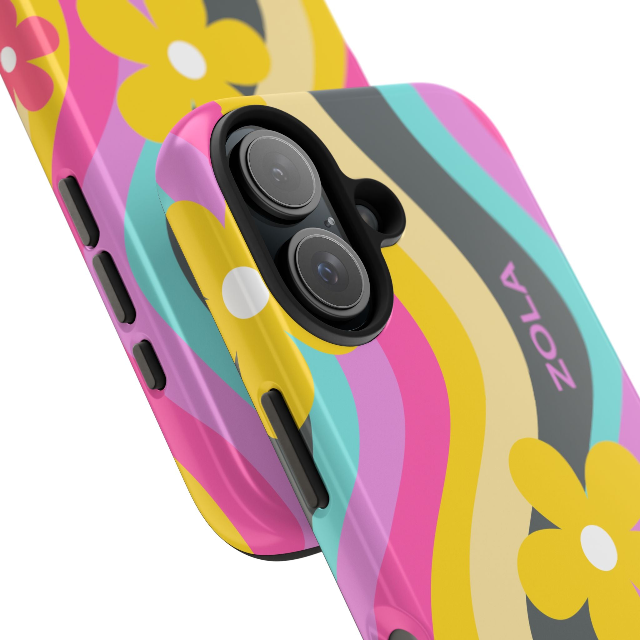Zola Tough Phone Case (For iPhone, Galaxy & More) - Dark Grey Wave