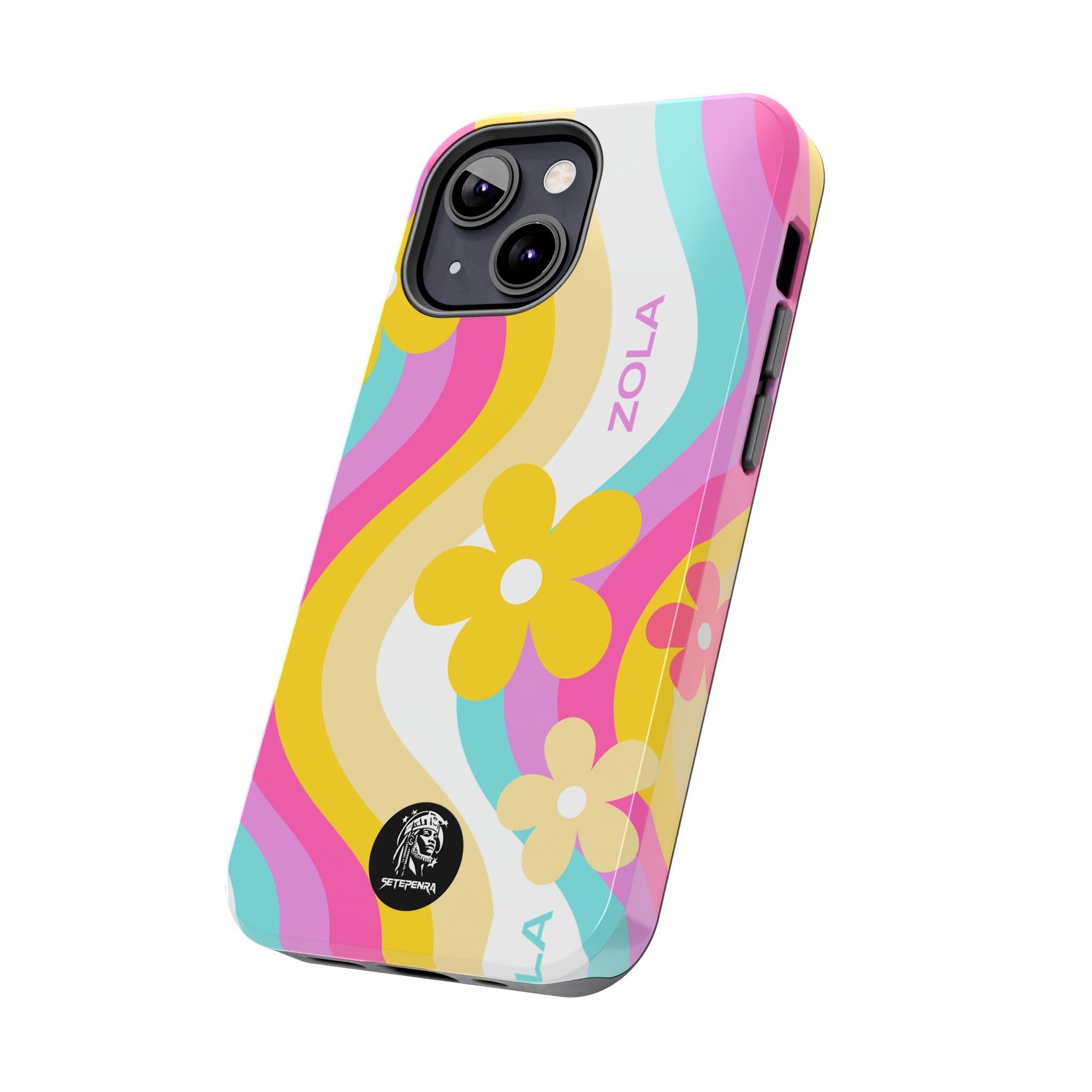 Zola Tough Phone Case (For iPhone, Galaxy & More) - White Wave