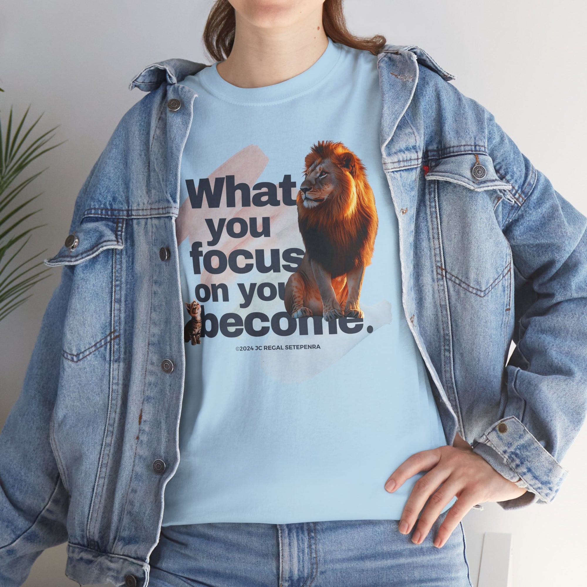 What You Focus On You Become Unisex Heavy Cotton Tee