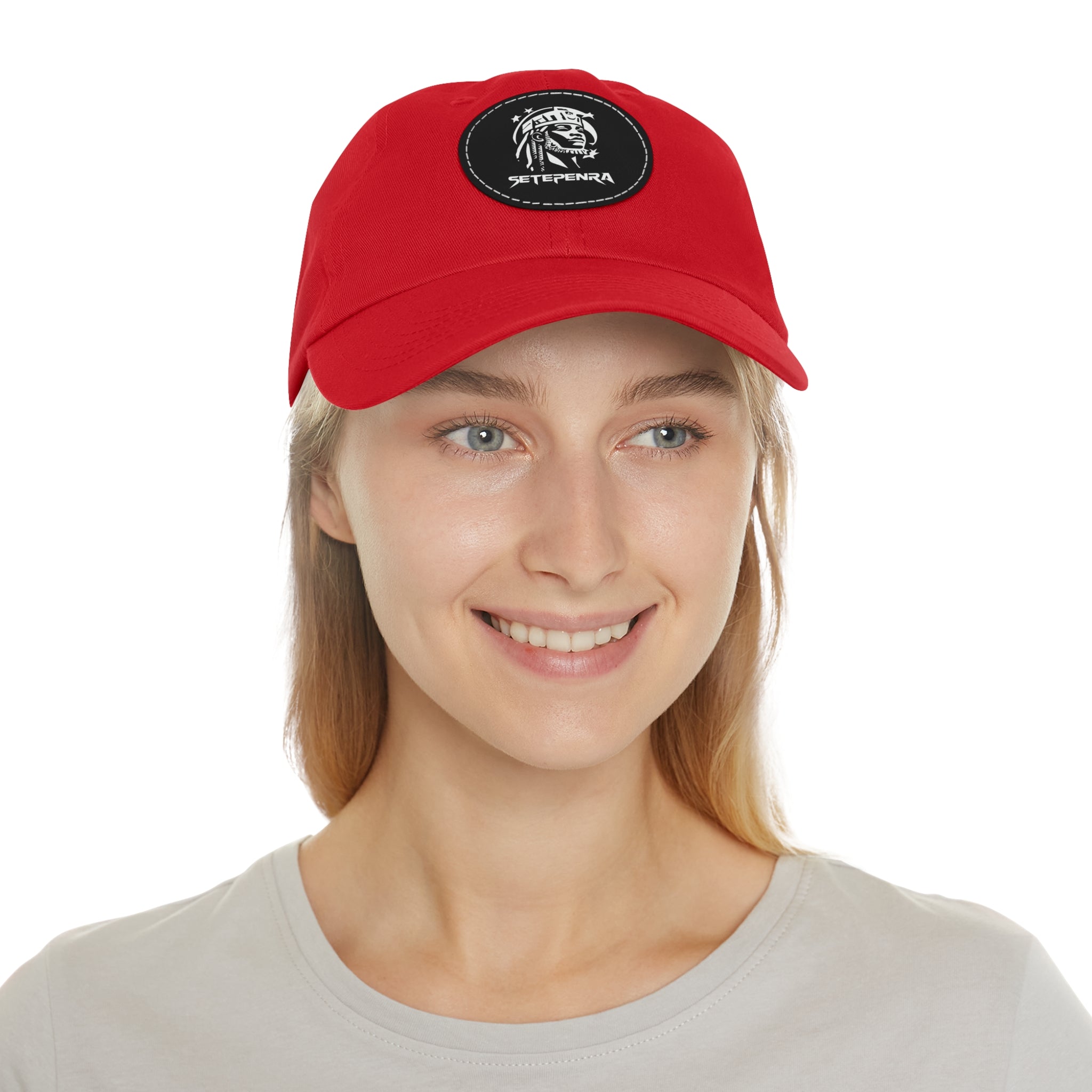 SETEPENRA Dad Hat with Leather Patch (Round)