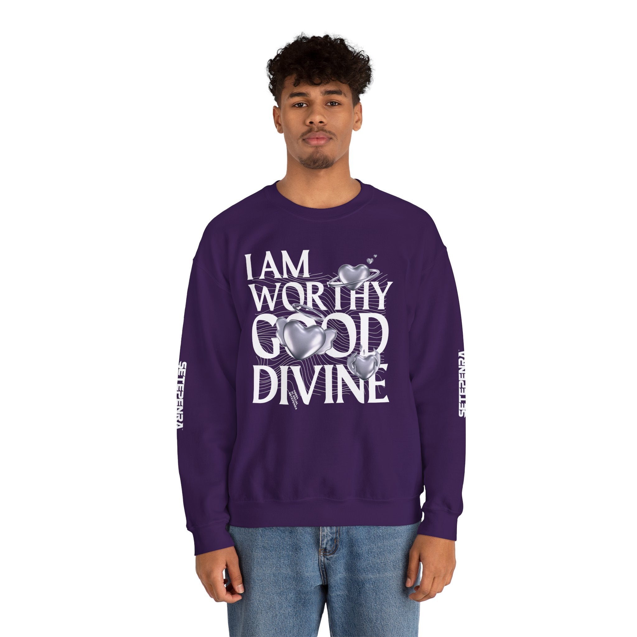 I AM WORTHY GOOD DIVINE Unisex Heavy Blend™ Crewneck Sweatshirt