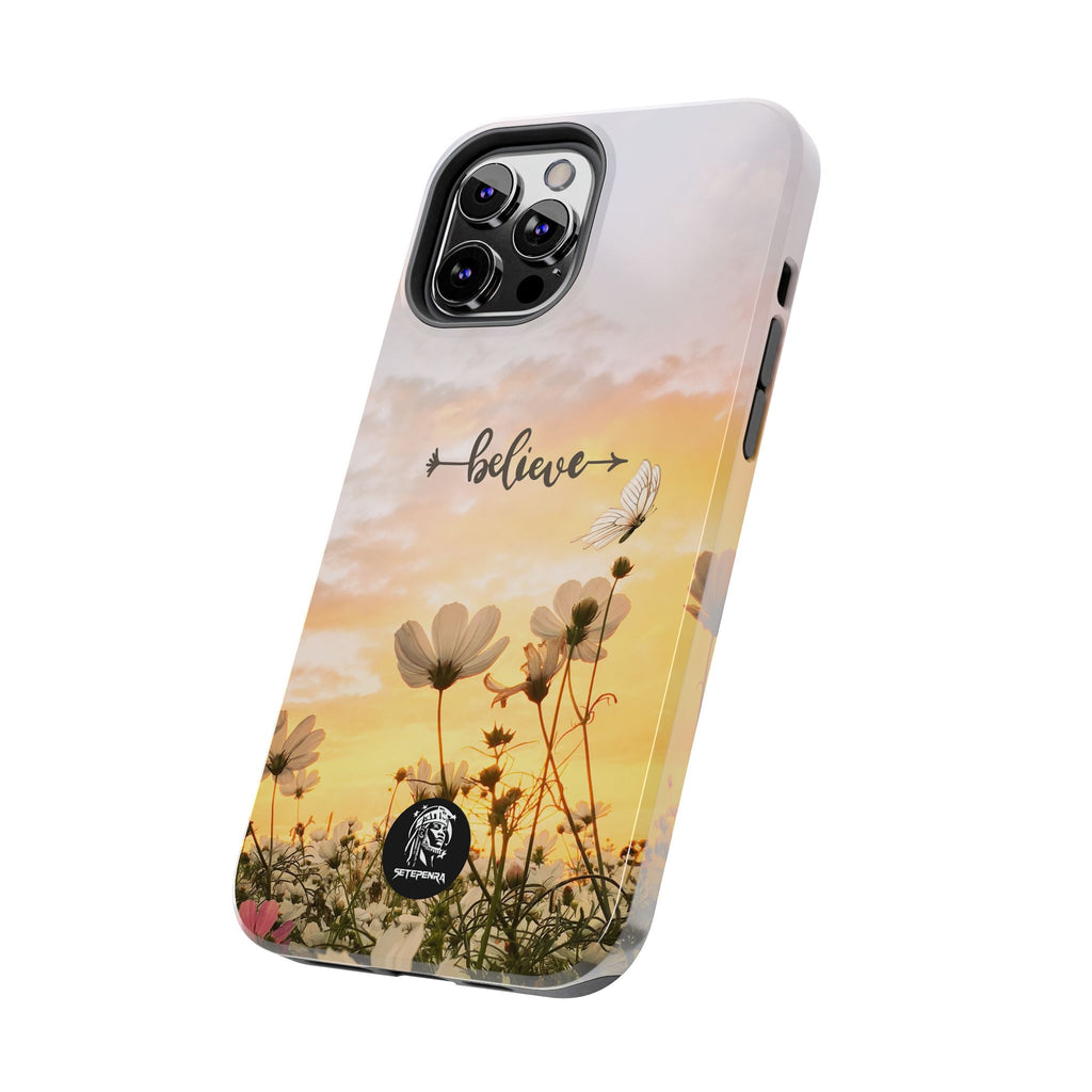Believe Tough Phone Case (For iPhone, Galaxy & More) - Aesthetic Flower
