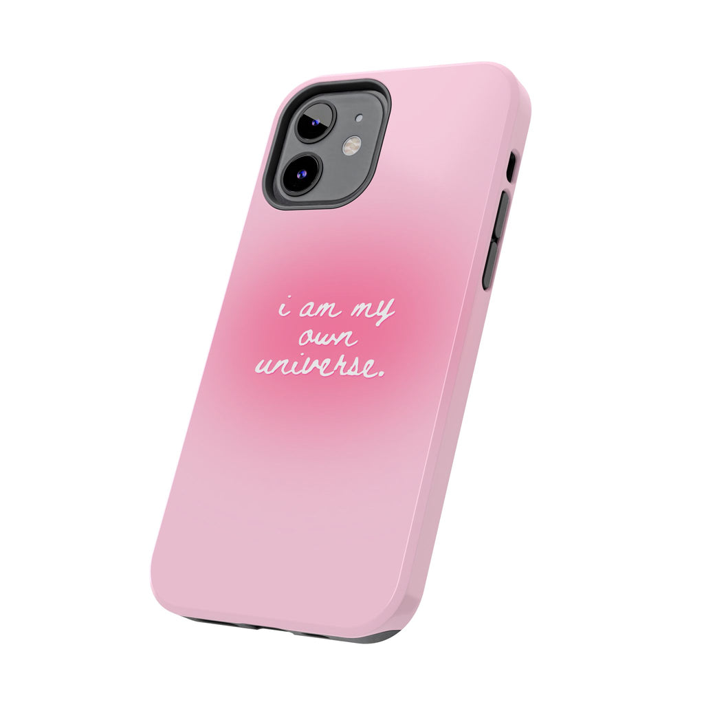 I Am My Own Universe — Pink Gradient Protective Cover Tough Phone Case