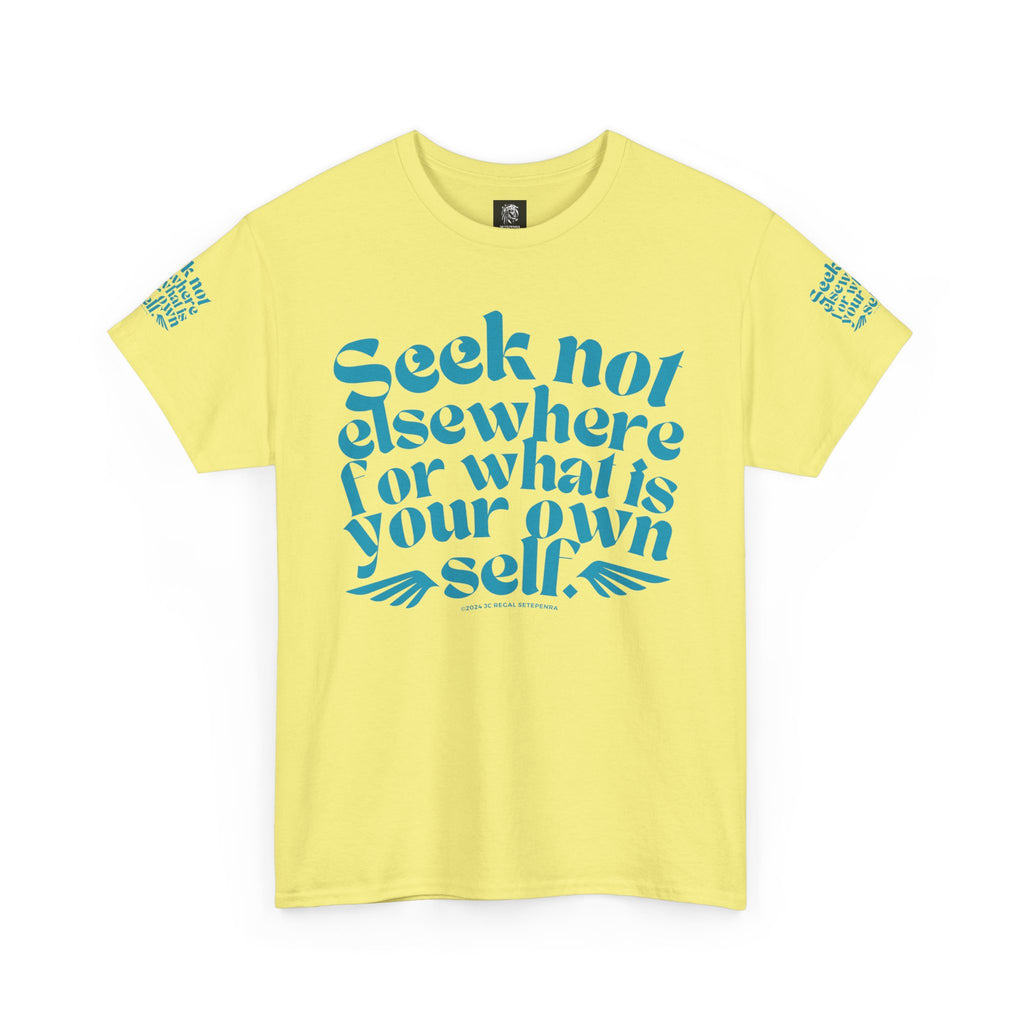 Seek Not Elsewhere (Aqua Edition) Unisex Heavy Cotton Tee SETEPENRA T-Shirt.