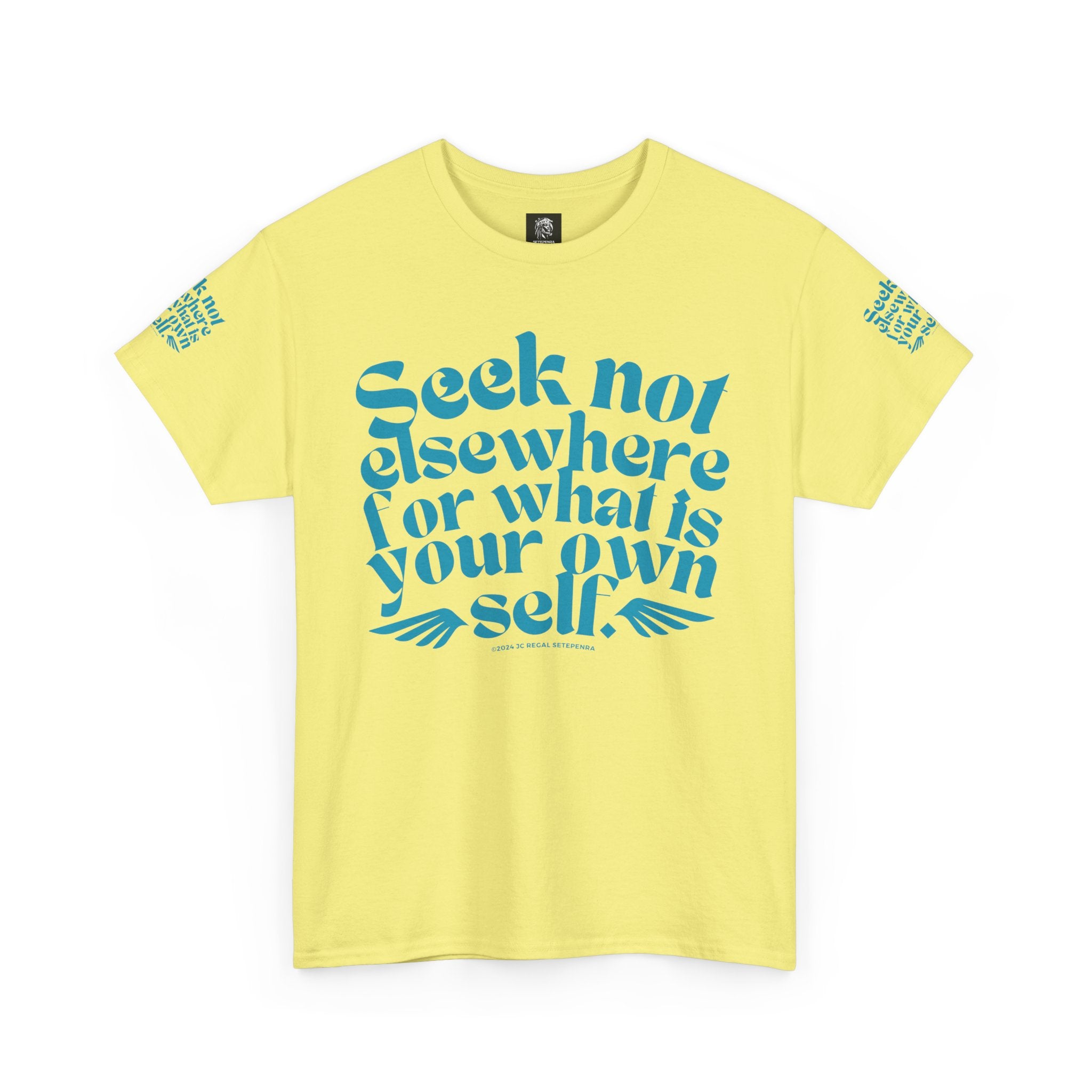 Seek Not Elsewhere (Aqua Edition) Unisex Heavy Cotton Tee SETEPENRA T-Shirt.