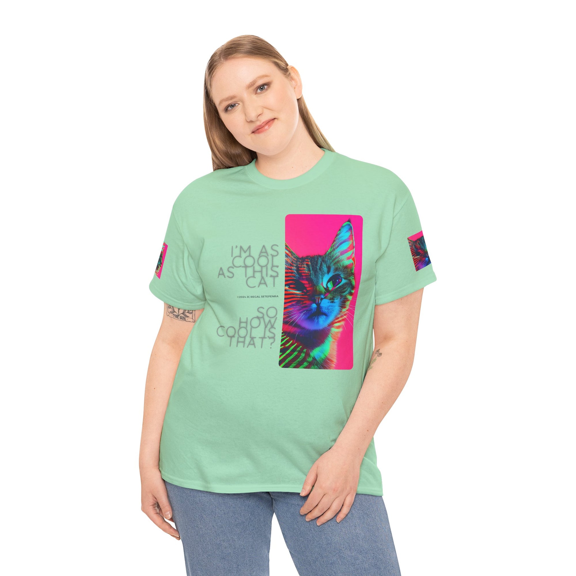 Cool Cat (Whiskers 2) Unisex Heavy Cotton Tee