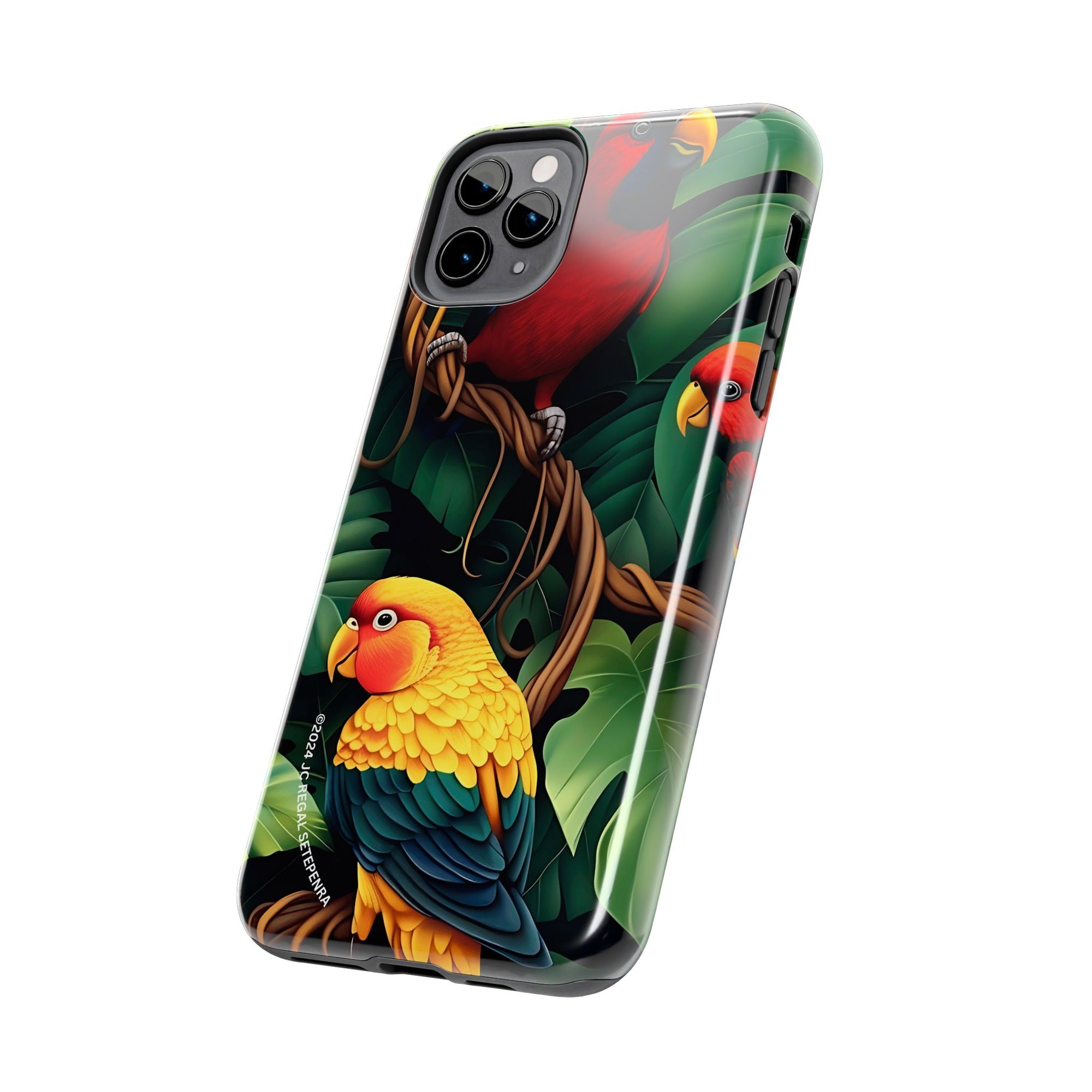 Tri-Parrot Tough Phone Case (For iPhone, Galaxy &amp; More)