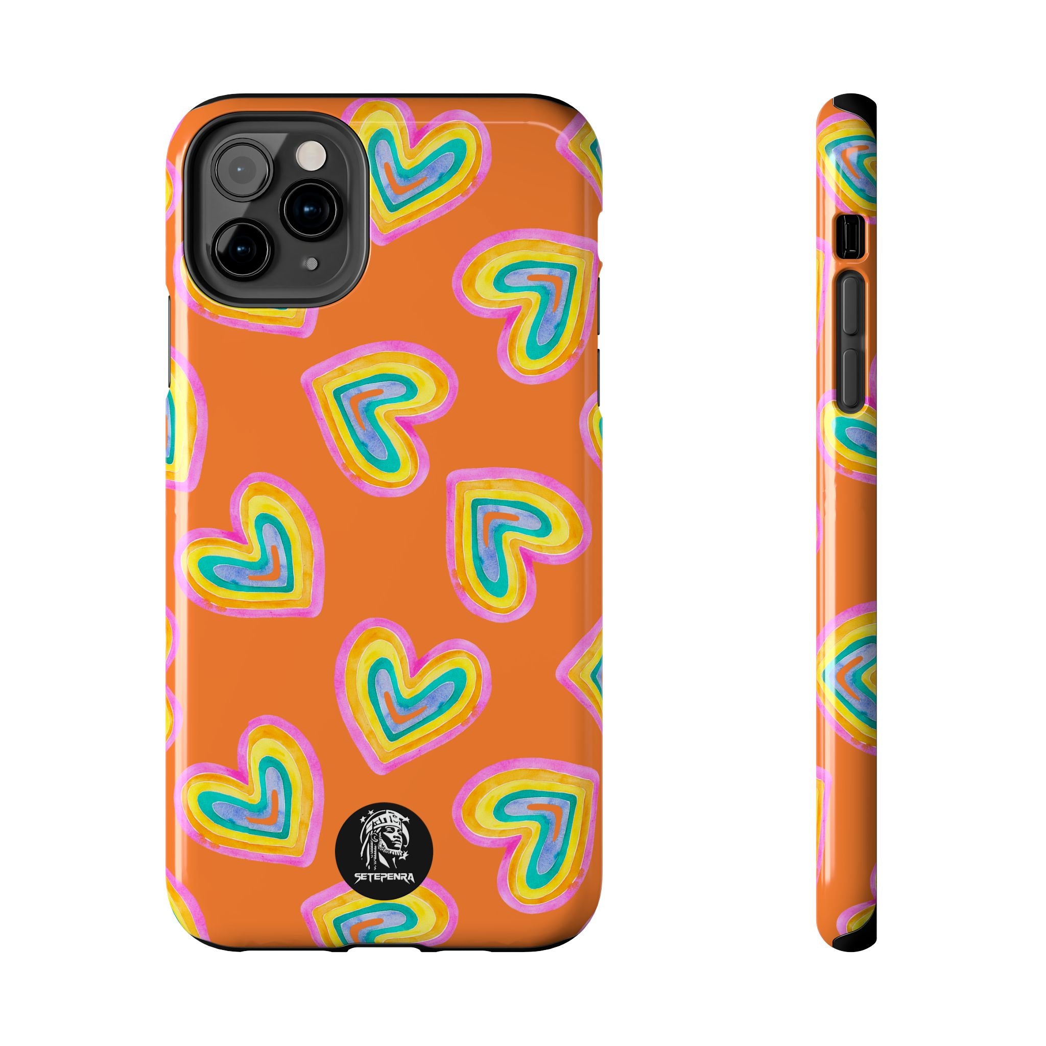 Rainbow Heart Tough Phone Case (For iPhone, Galaxy & More) - Crusta SETEPENRA Phone Case.