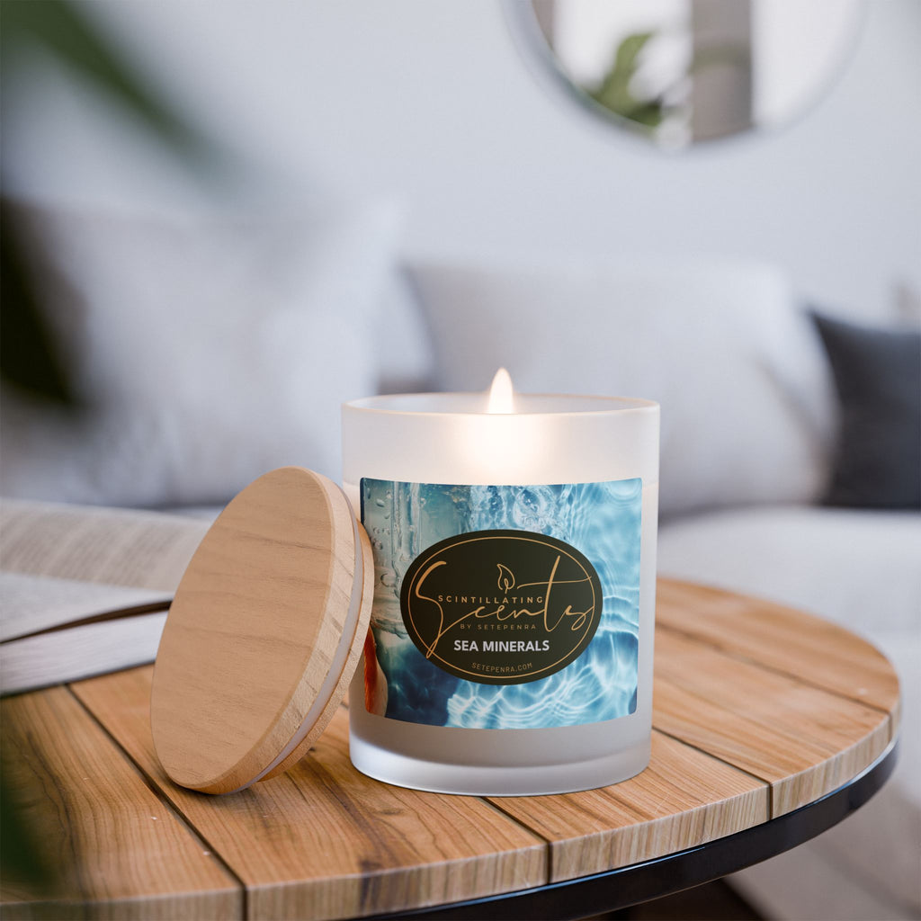 Scintillating Scents by SETEPENRA Frosted Glass Candle, 11oz
