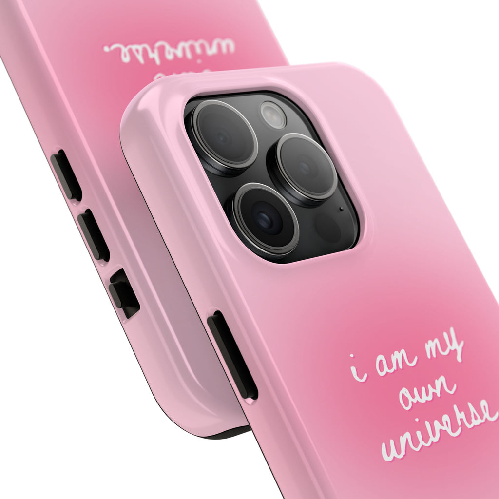 I Am My Own Universe — Pink Gradient Protective Cover Tough Phone Case
