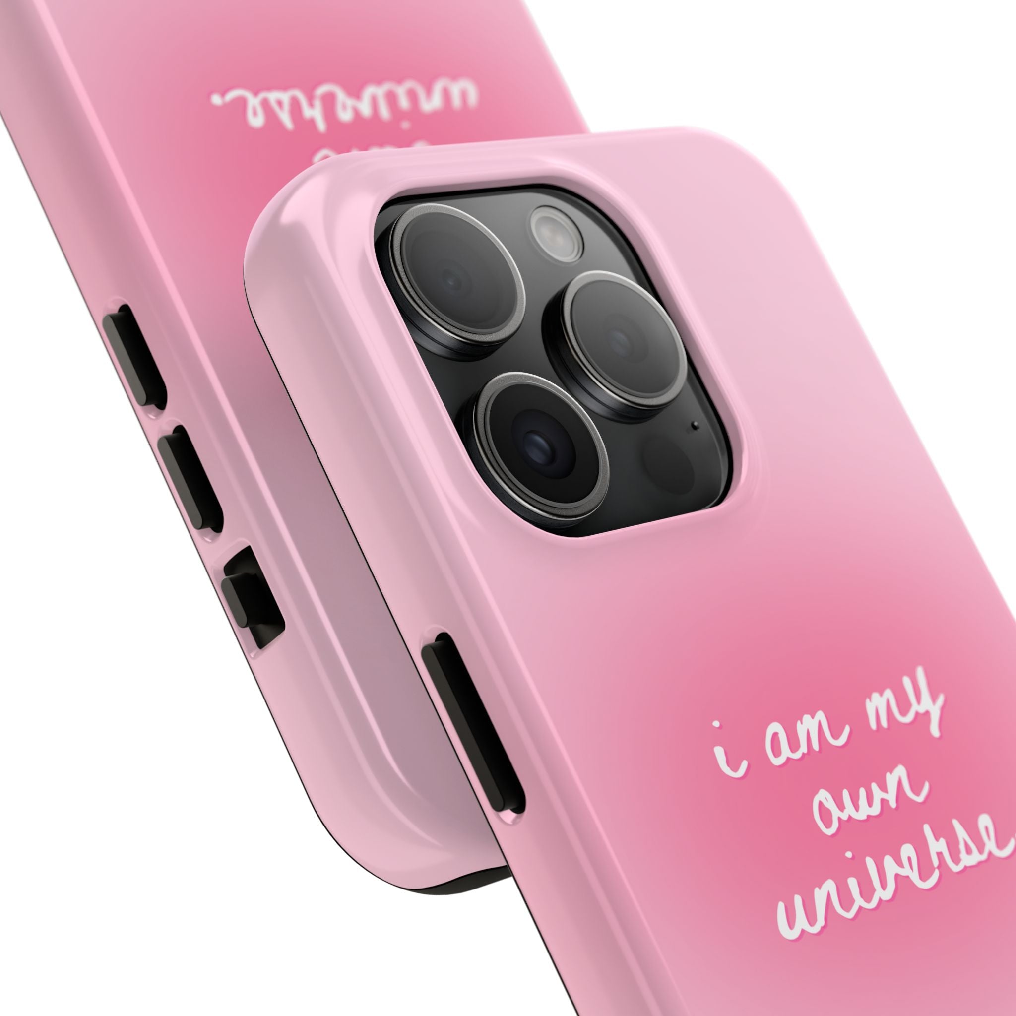I Am My Own Universe — Pink Gradient Protective Cover Tough Phone Case