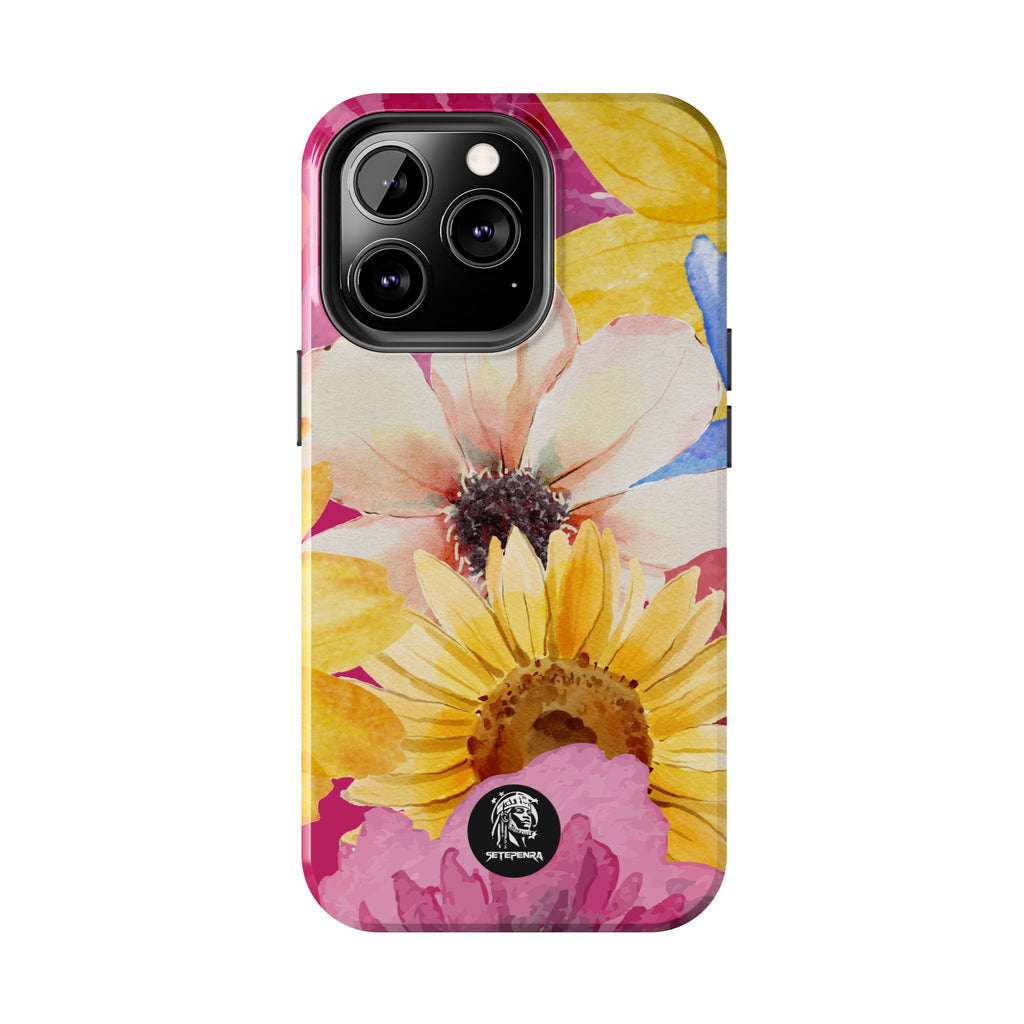 Watercolor Flowers Tough Phone Case (For iPhone, Galaxy & More)