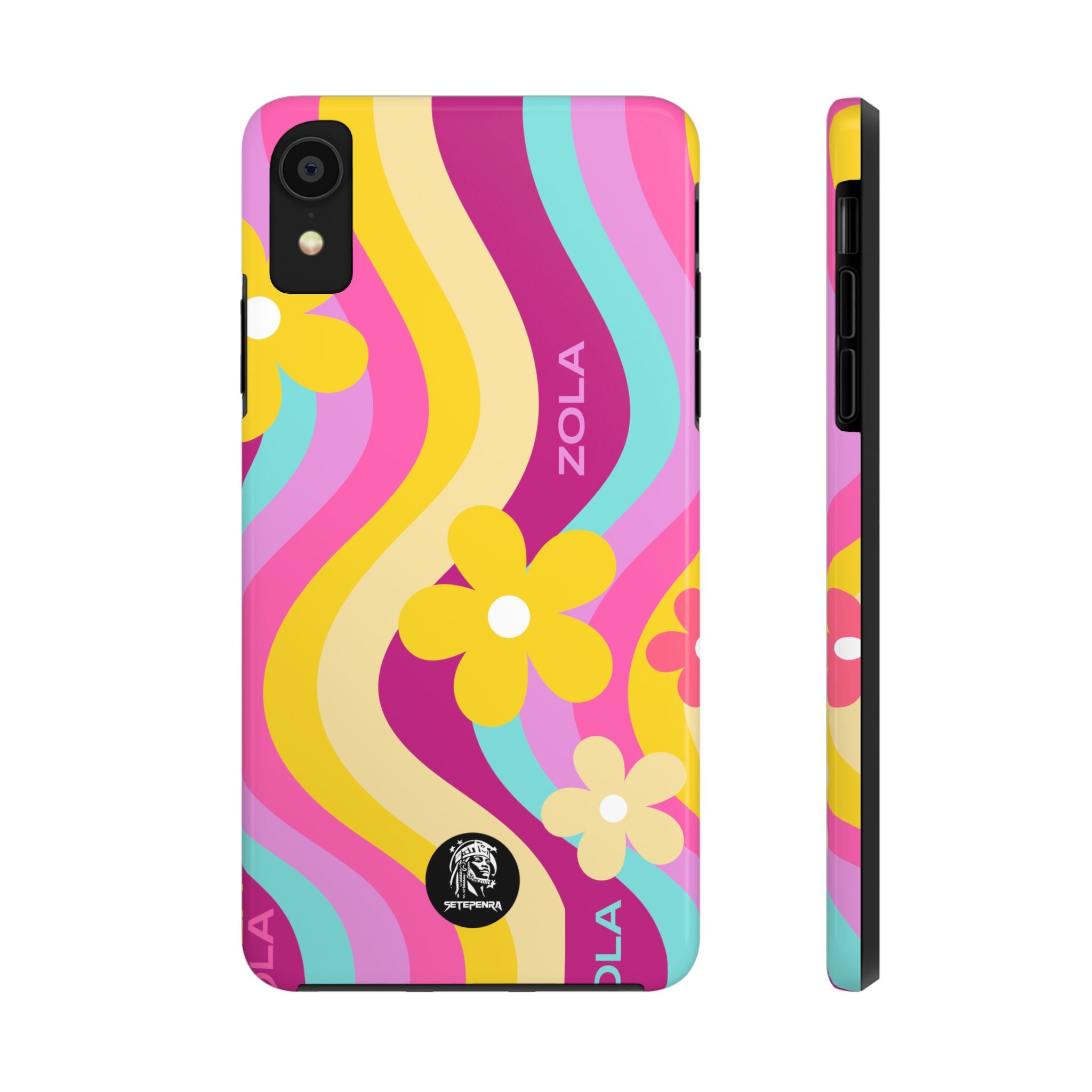 Zola Tough Phone Case (For iPhone, Galaxy & More) - Pink Wave SETEPENRA Phone Case.