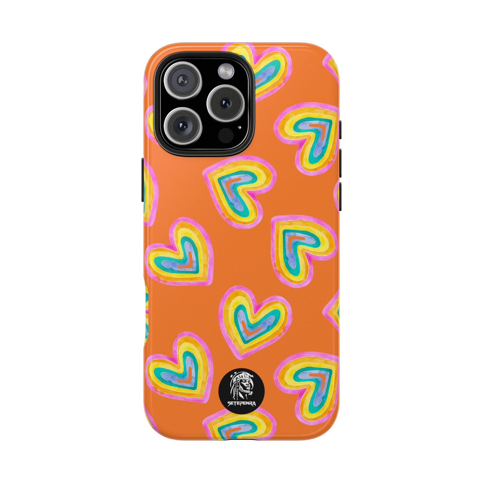 Rainbow Heart Tough Phone Case (For iPhone, Galaxy & More) - Crusta SETEPENRA Phone Case.