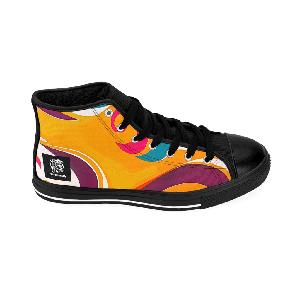 Golden Kandi Swirl Women's Classic Sneakers SETEPENRA Shoes.