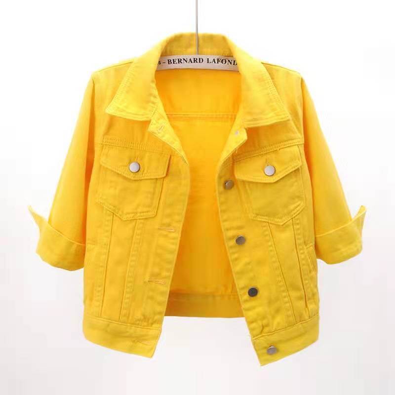 Full Size Cropped  Denim Jacket Plus Size SETEPENRA .