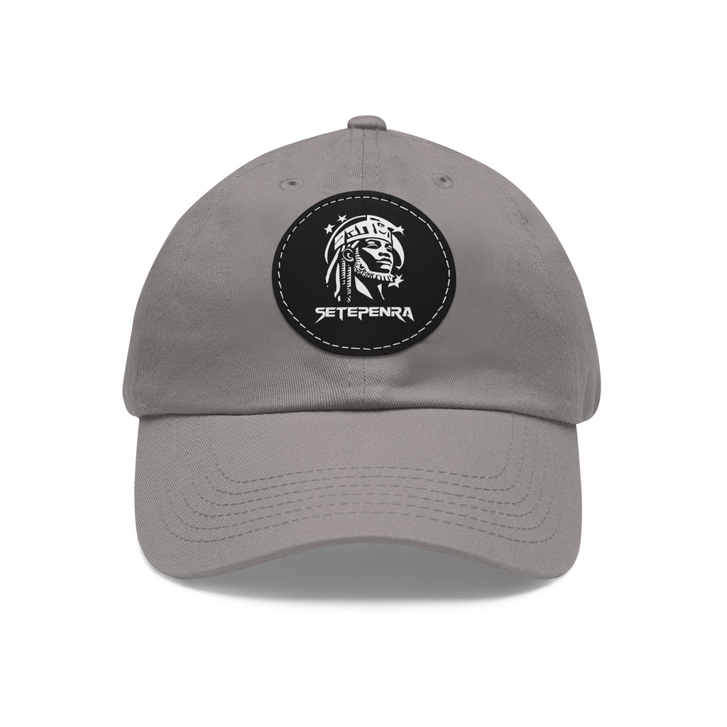 SETEPENRA Dad Hat with Leather Patch (Round) SETEPENRA Hats.