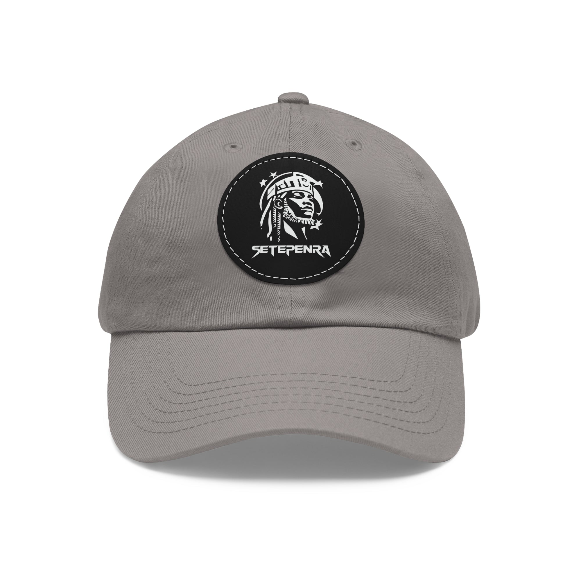 SETEPENRA Dad Hat with Leather Patch (Round) SETEPENRA Hats.