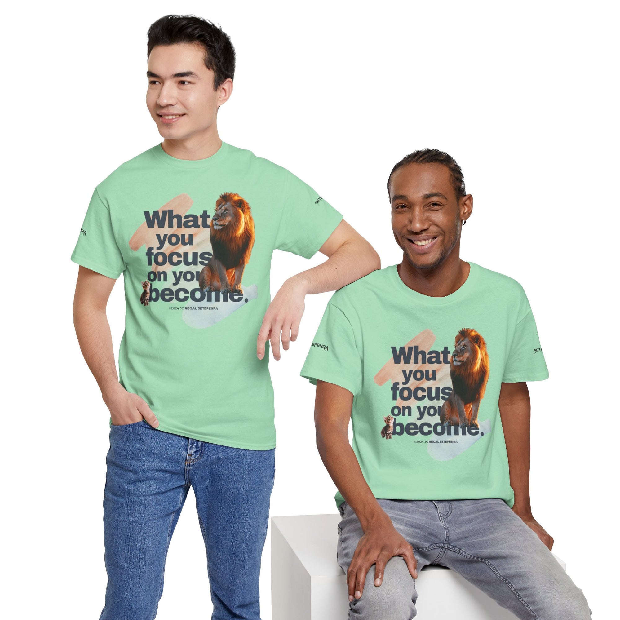 What You Focus On You Become Unisex Heavy Cotton Tee