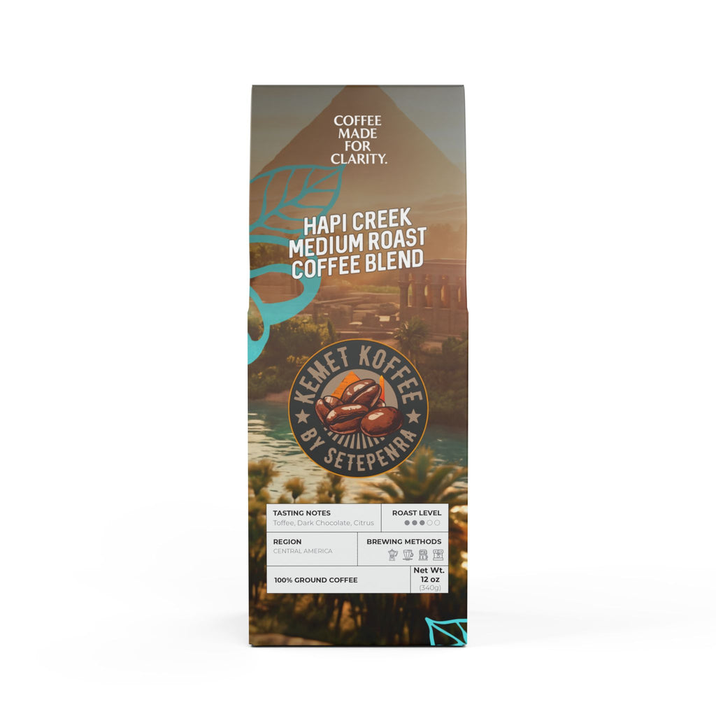Kemet Koffee By Setepenra Hapi Creek Medium Roast Coffee Blend