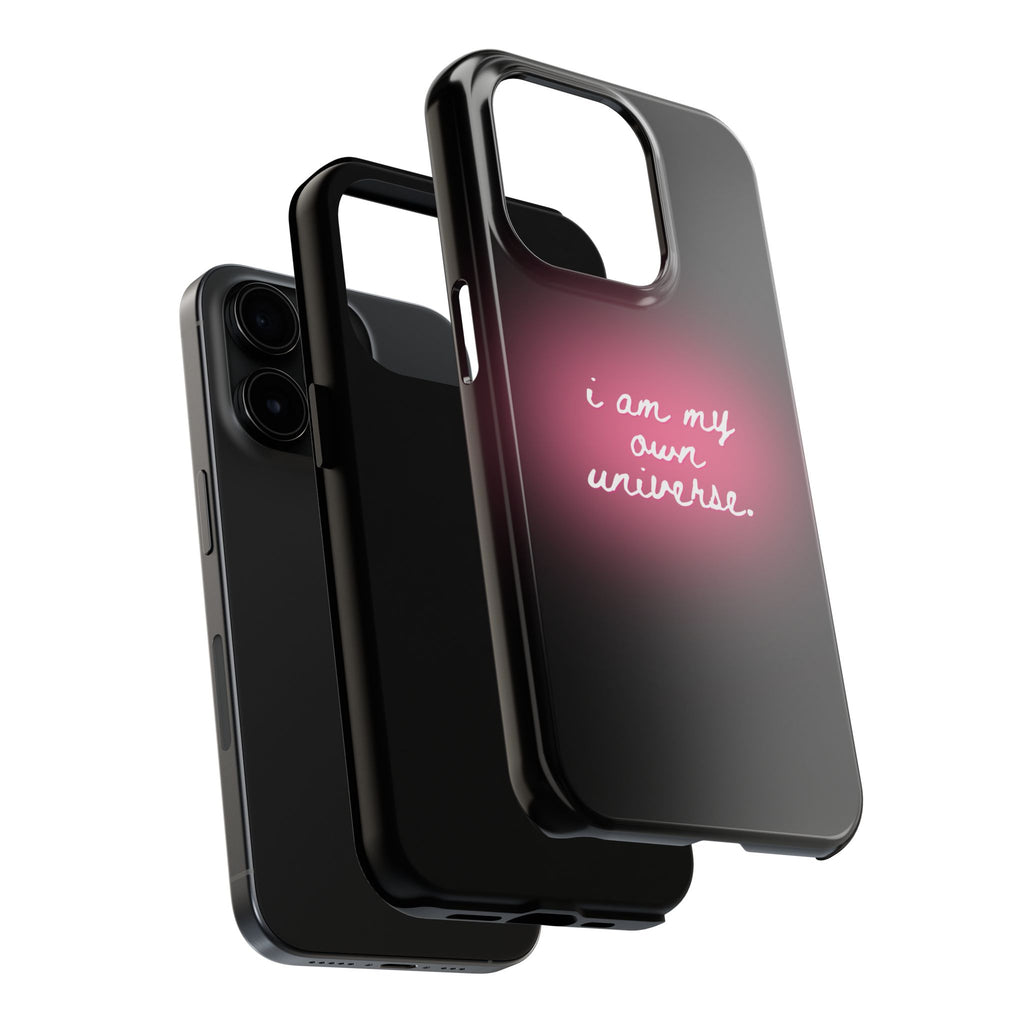 I Am My Own Universe — Pink Glow Protective Cover Tough Phone Case