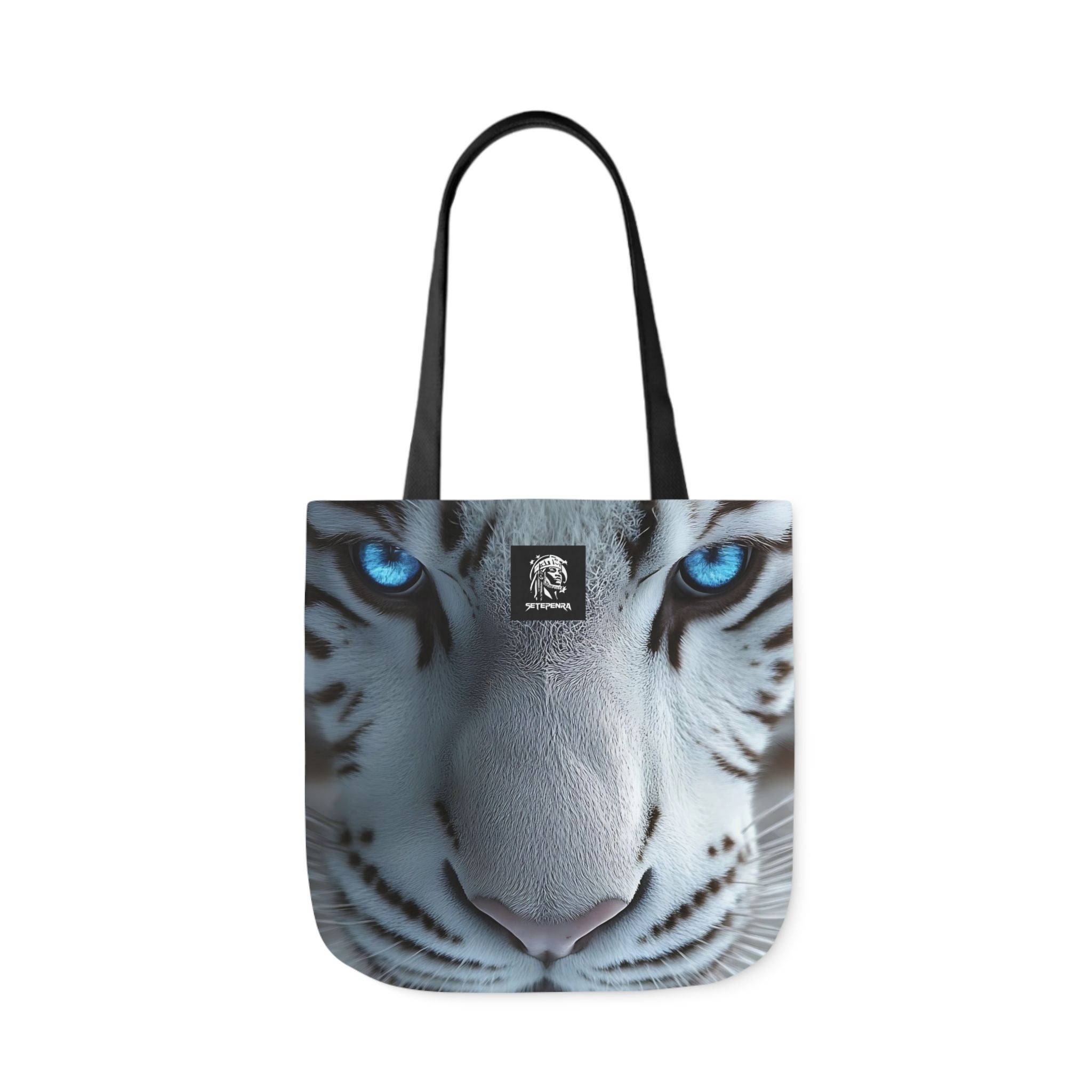 Primal Power Canvas Tote Bag, 5-Color Straps - White Tiger (2nd Edition) SETEPENRA Accessories.