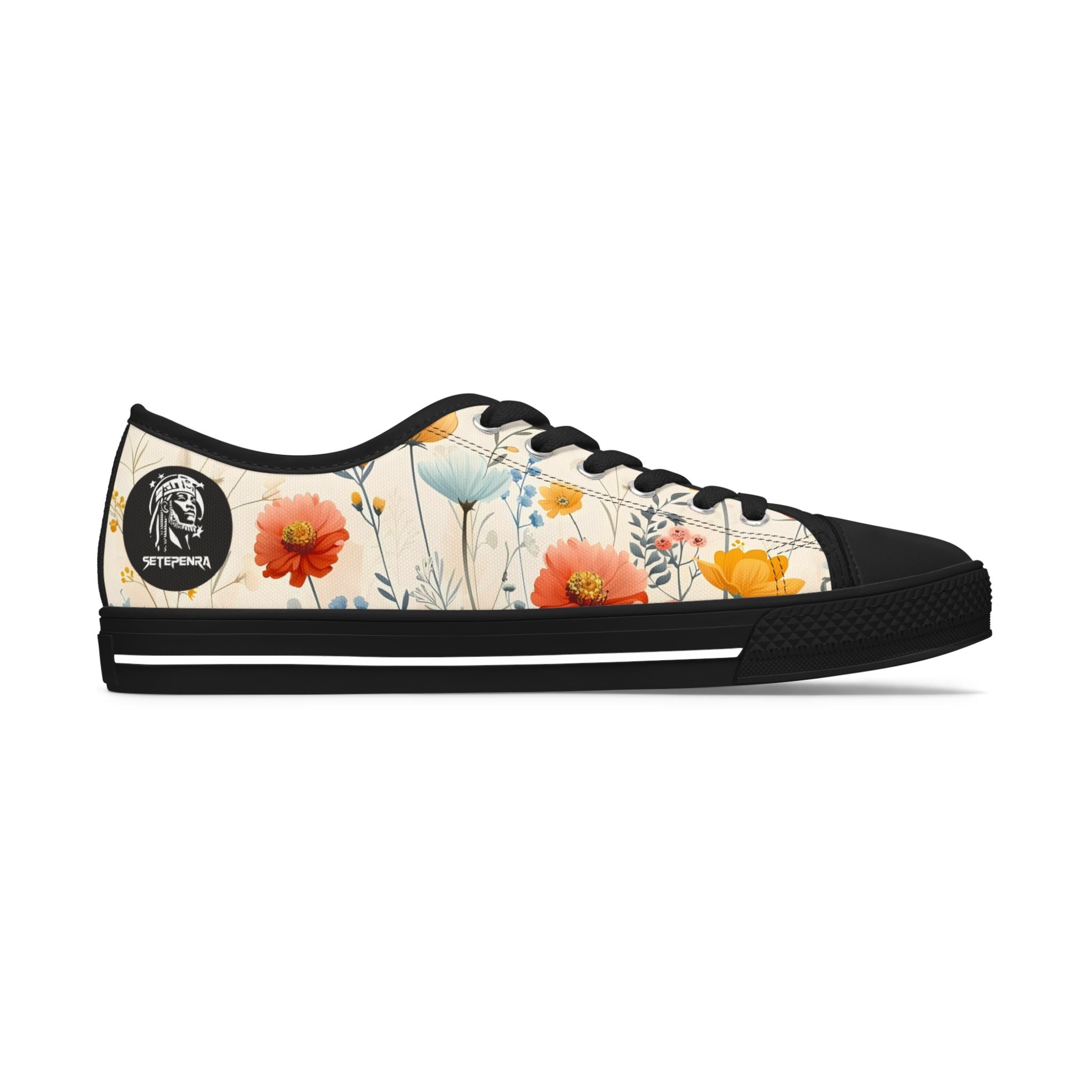 Flower Mist Women's Low Top Sneakers SETEPENRA Shoes.