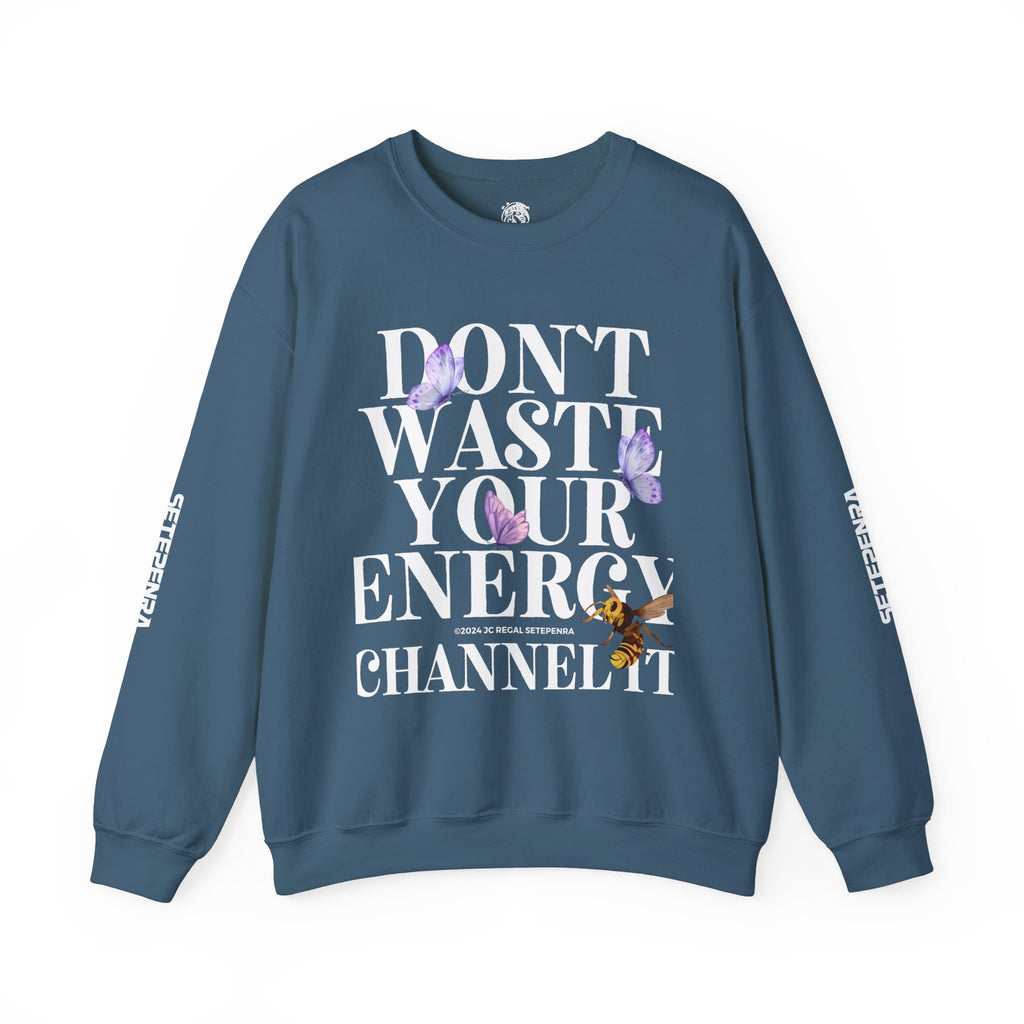 Channel It Unisex Heavy Blend™ Crewneck Sweatshirt (White Print) SETEPENRA Sweatshirt.