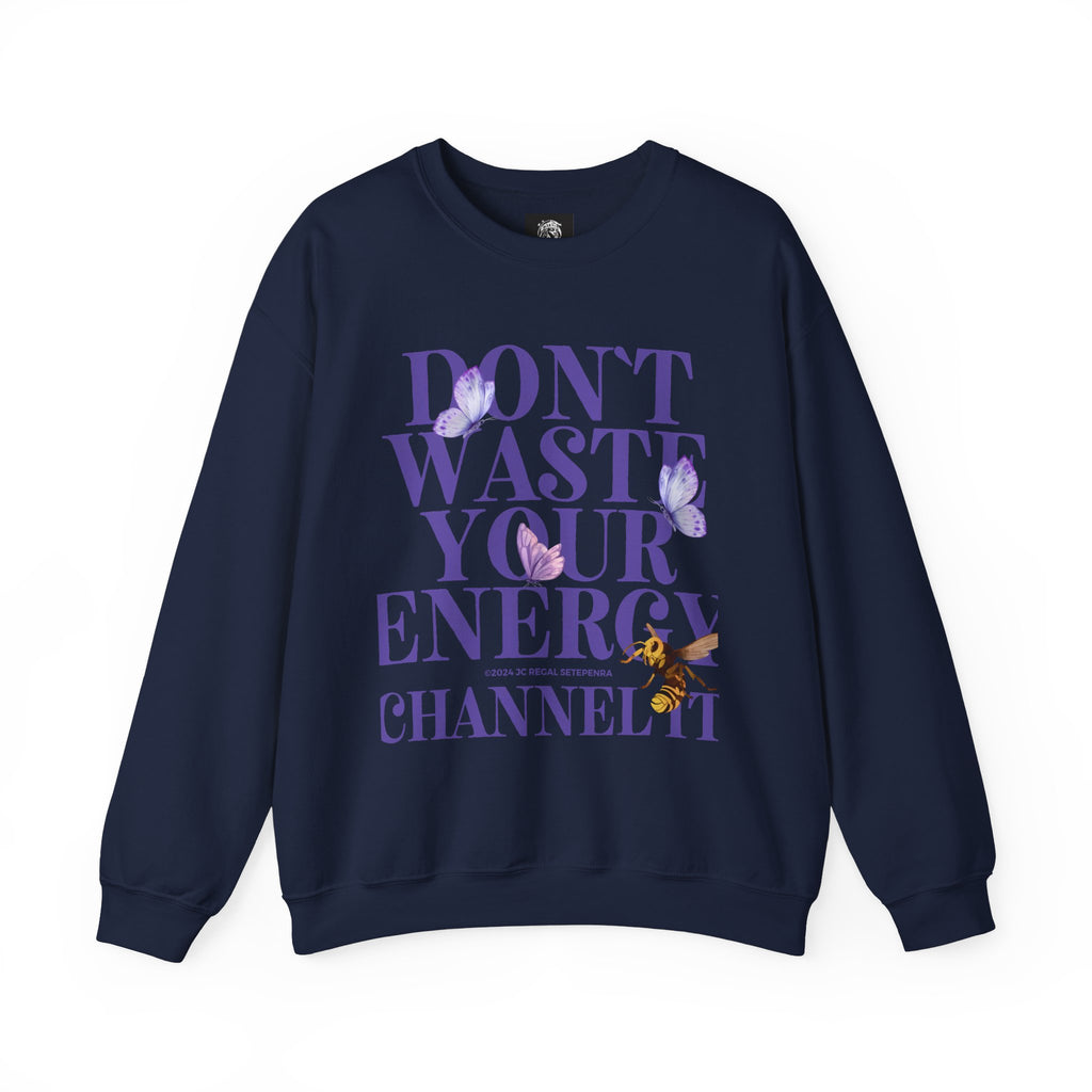 Channel It Unisex Heavy Blend™ Crewneck Sweatshirt (Purple Print) SETEPENRA Sweatshirt.