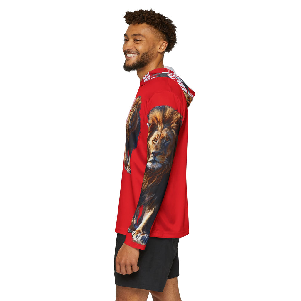 You Become What You Believe Men's Sports Warmup Hoodie (Red) SETEPENRA All Over Prints.