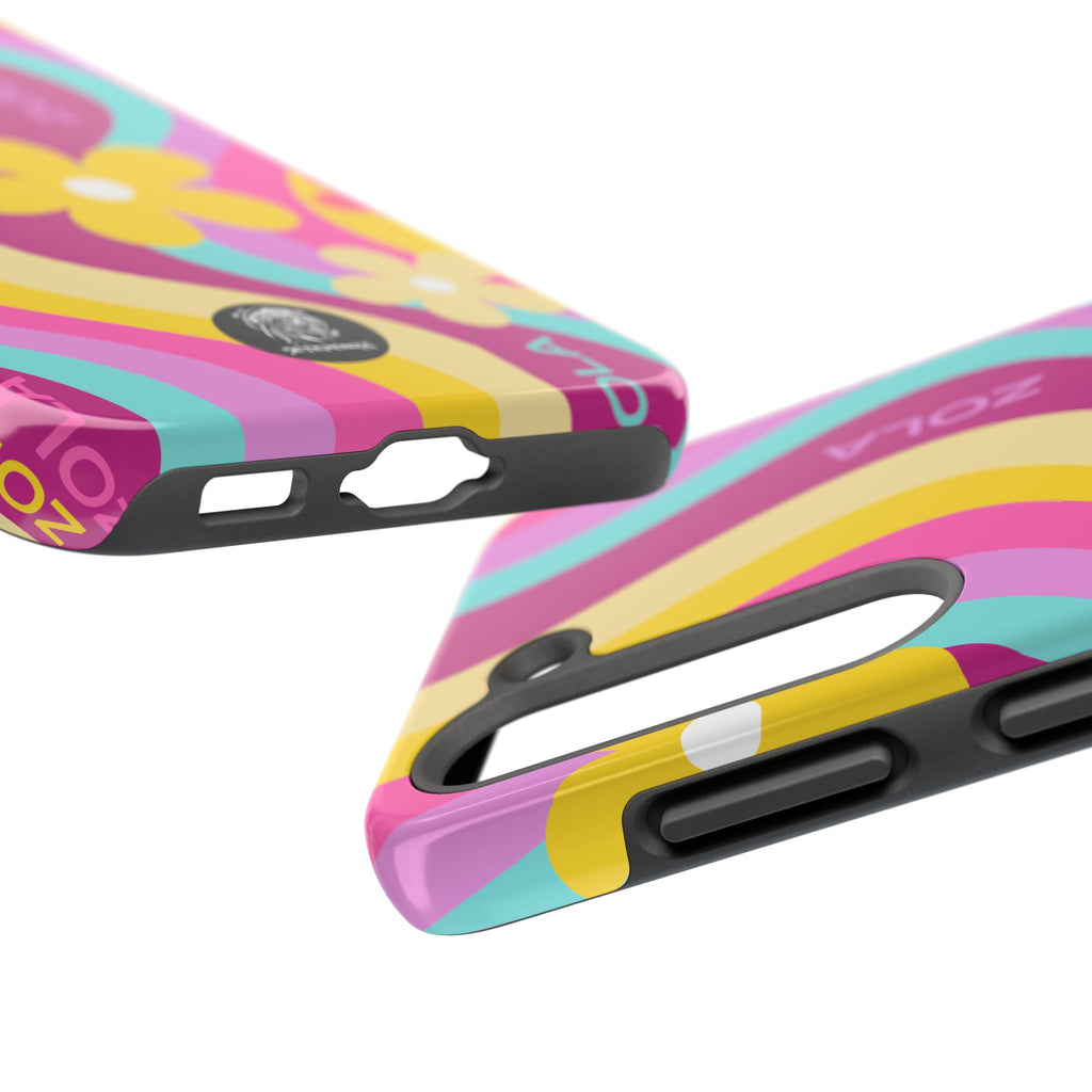 Zola Tough Phone Case (For iPhone, Galaxy & More) - Pink Wave