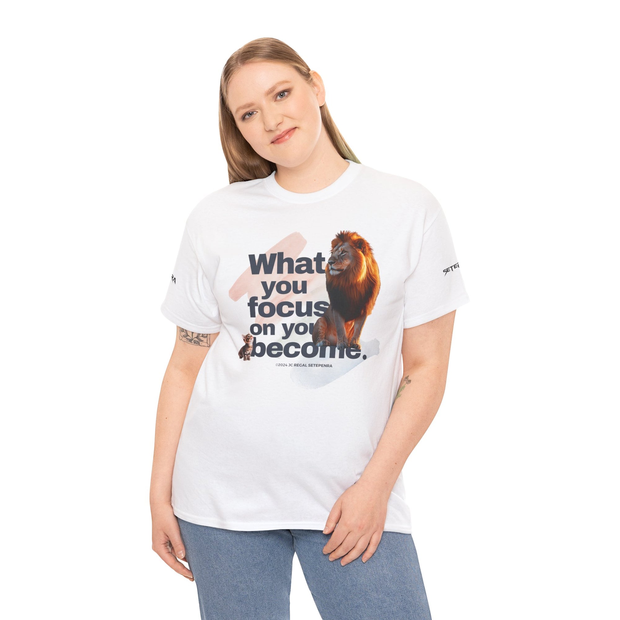 What You Focus On You Become Unisex Heavy Cotton Tee
