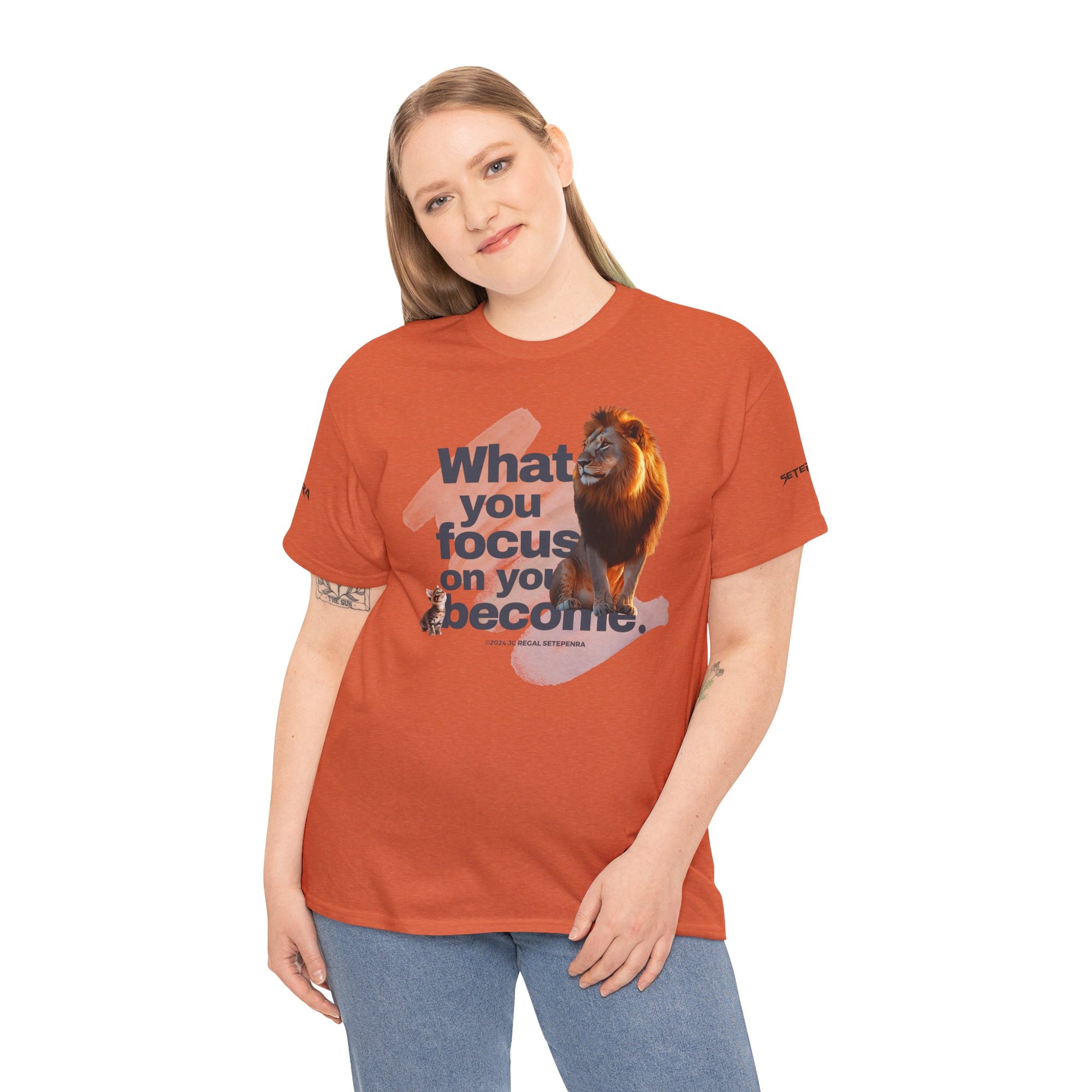 What You Focus On You Become Unisex Heavy Cotton Tee