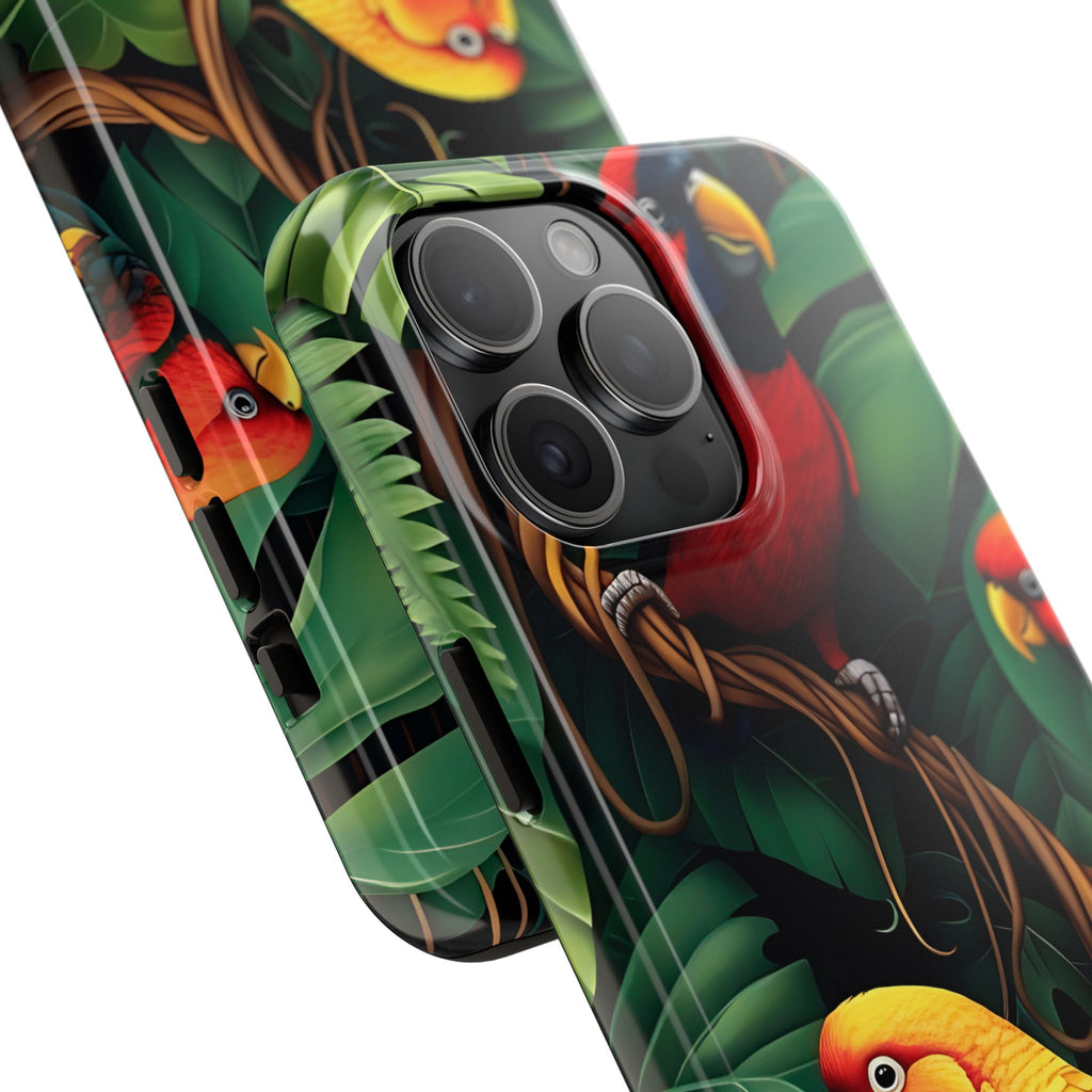 Tri-Parrot Tough Phone Case (For iPhone, Galaxy & More)