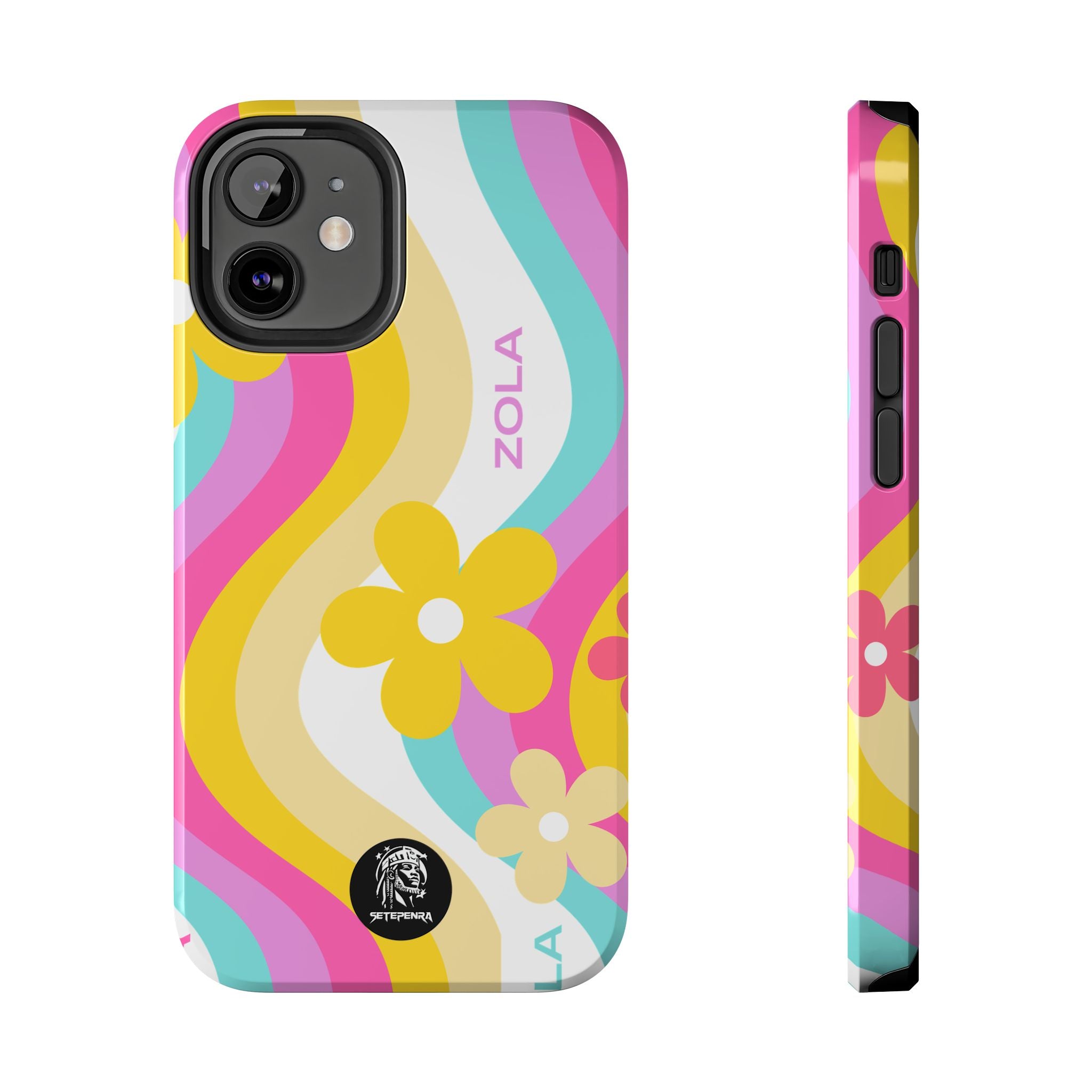 Zola Tough Phone Case (For iPhone, Galaxy & More) - White Wave