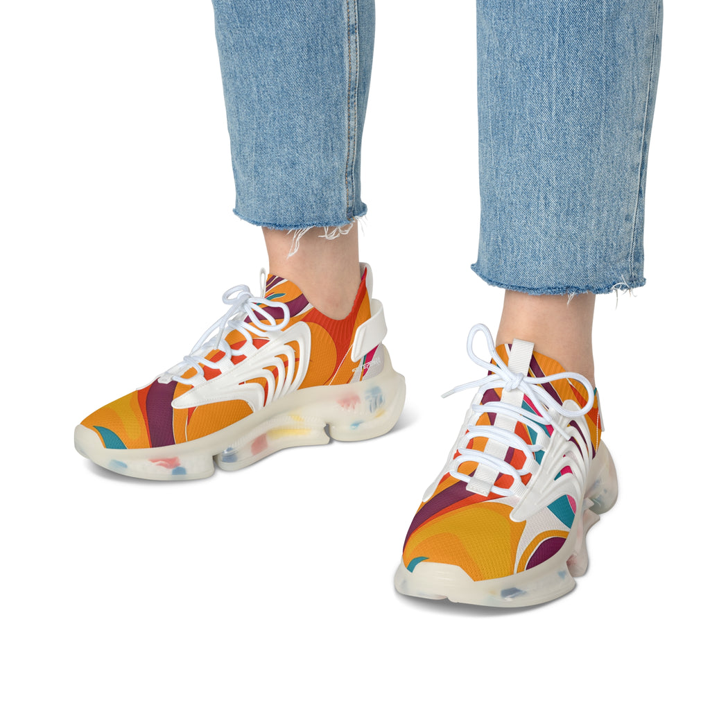 Golden Kandi Swirl Women's Mesh Sneakers SETEPENRA Shoes.