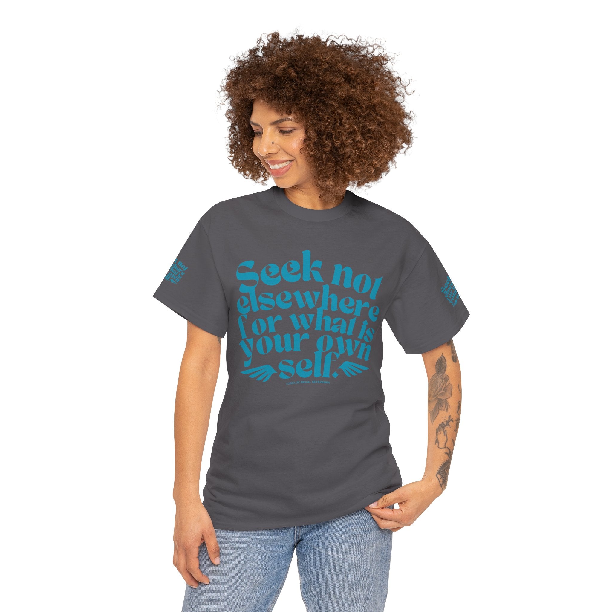 Seek Not Elsewhere (Aqua Edition) Unisex Heavy Cotton Tee
