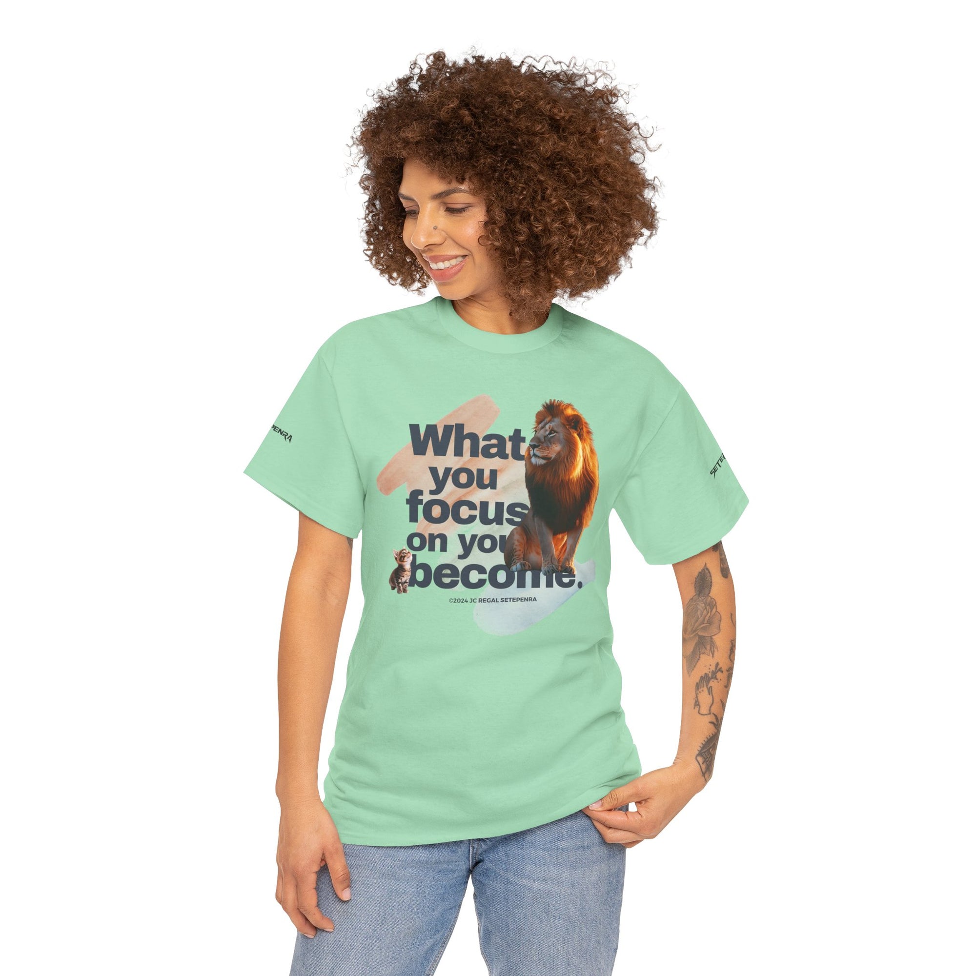What You Focus On You Become Unisex Heavy Cotton Tee