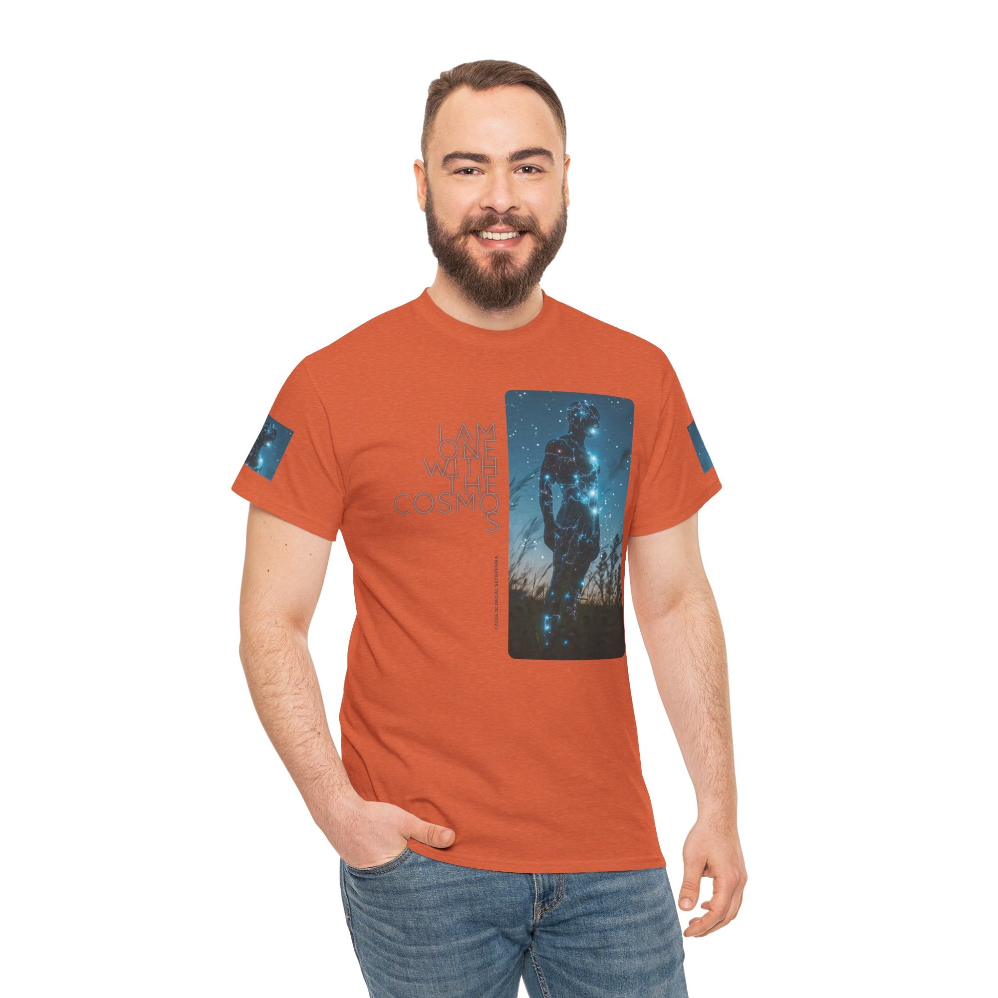 One With The Cosmos Unisex Heavy Cotton Tee