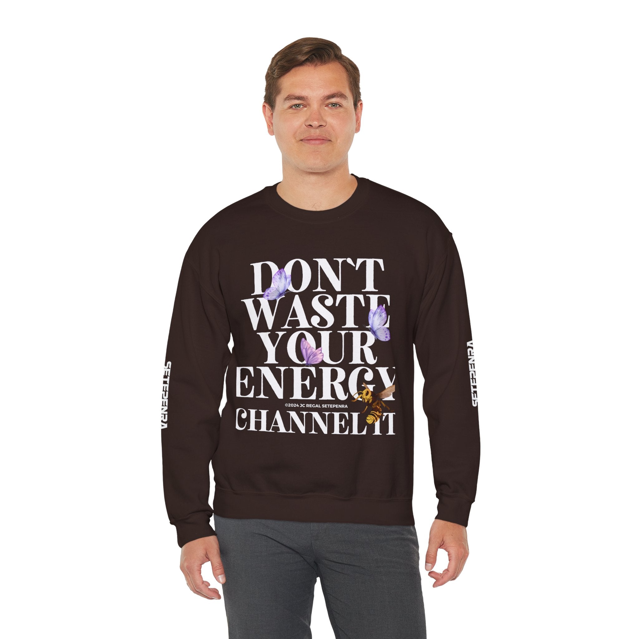 Channel It Unisex Heavy Blend™ Crewneck Sweatshirt (White Print)