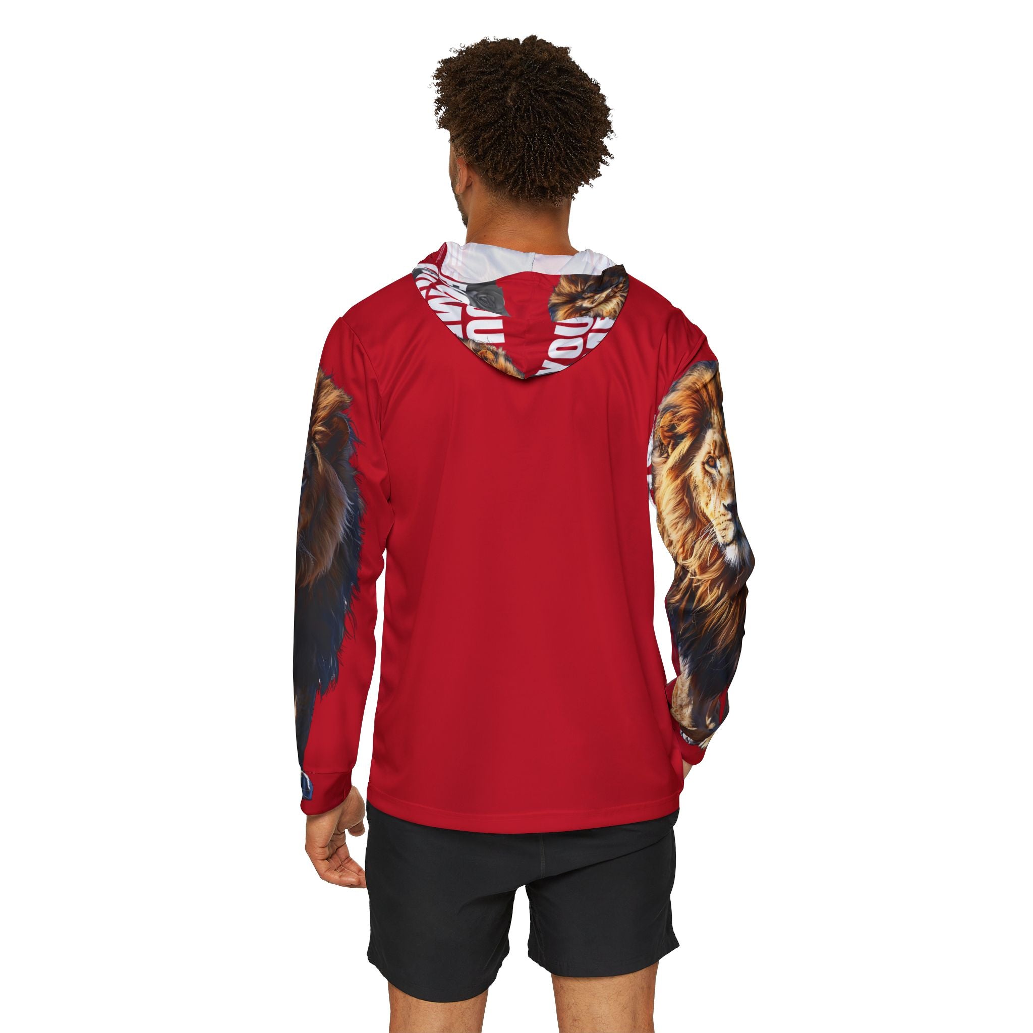 You Become What You Believe Men's Sports Warmup Hoodie (Dark Red) SETEPENRA All Over Prints.