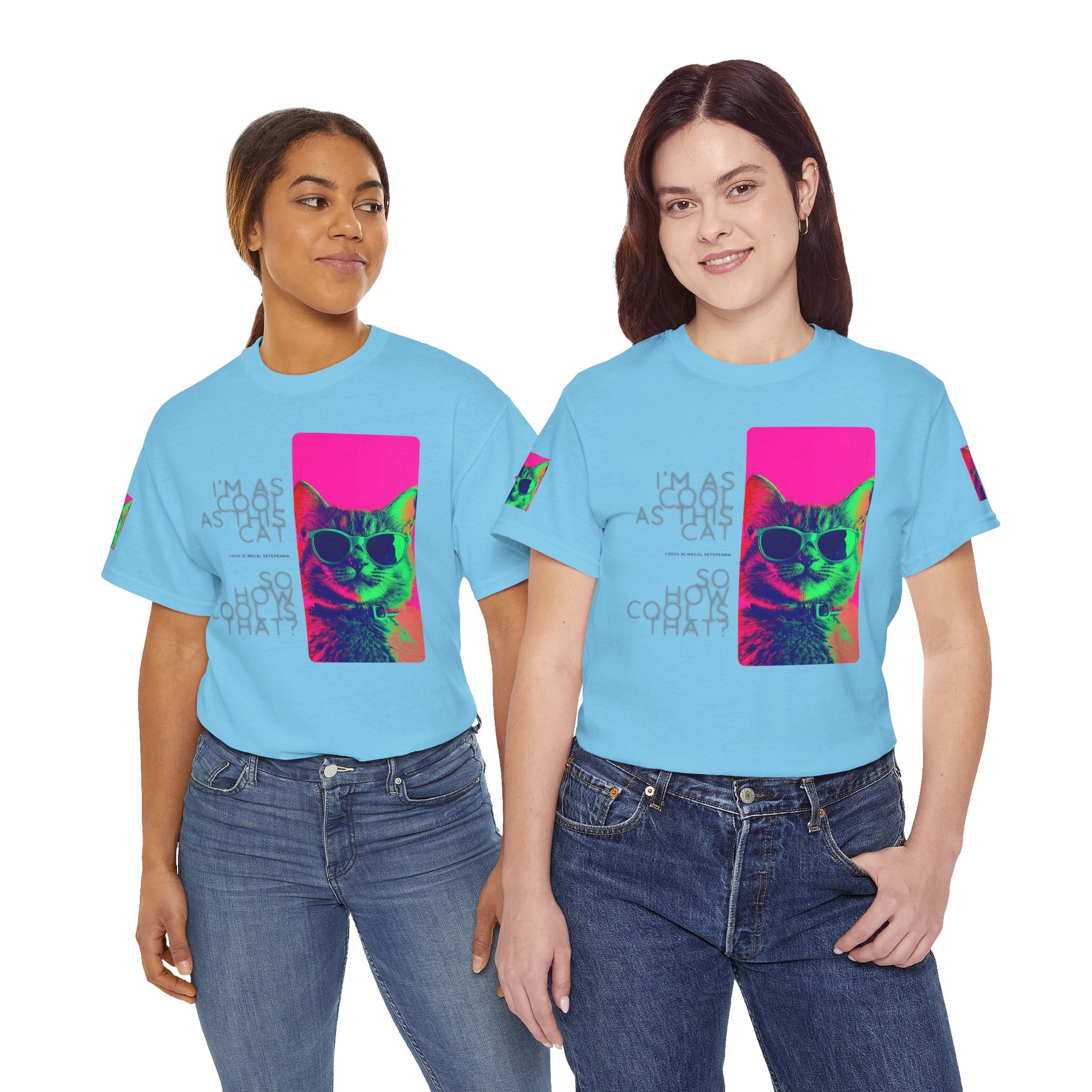Cool Cat (Whiskers 1) Unisex Heavy Cotton Tee