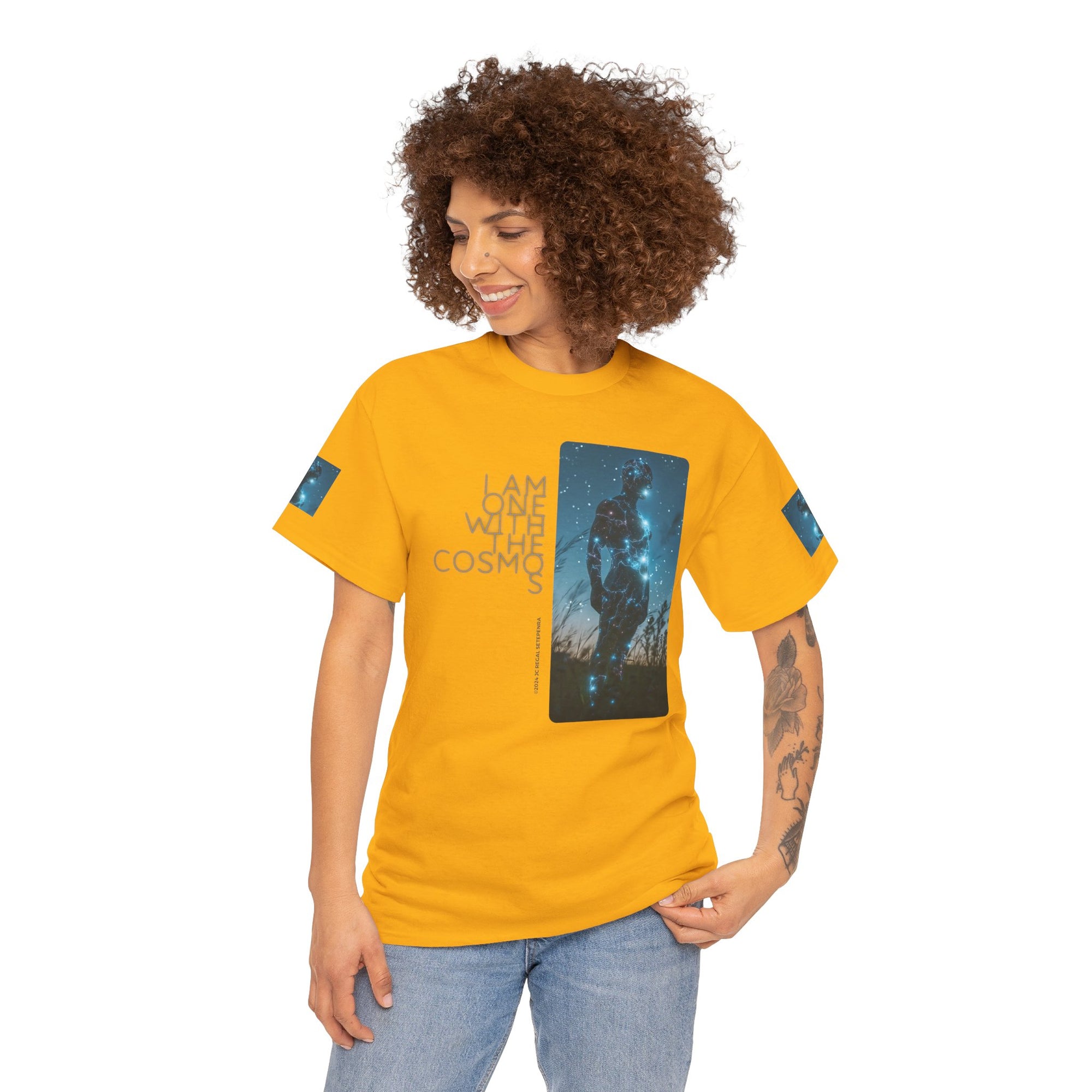 One With The Cosmos Unisex Heavy Cotton Tee