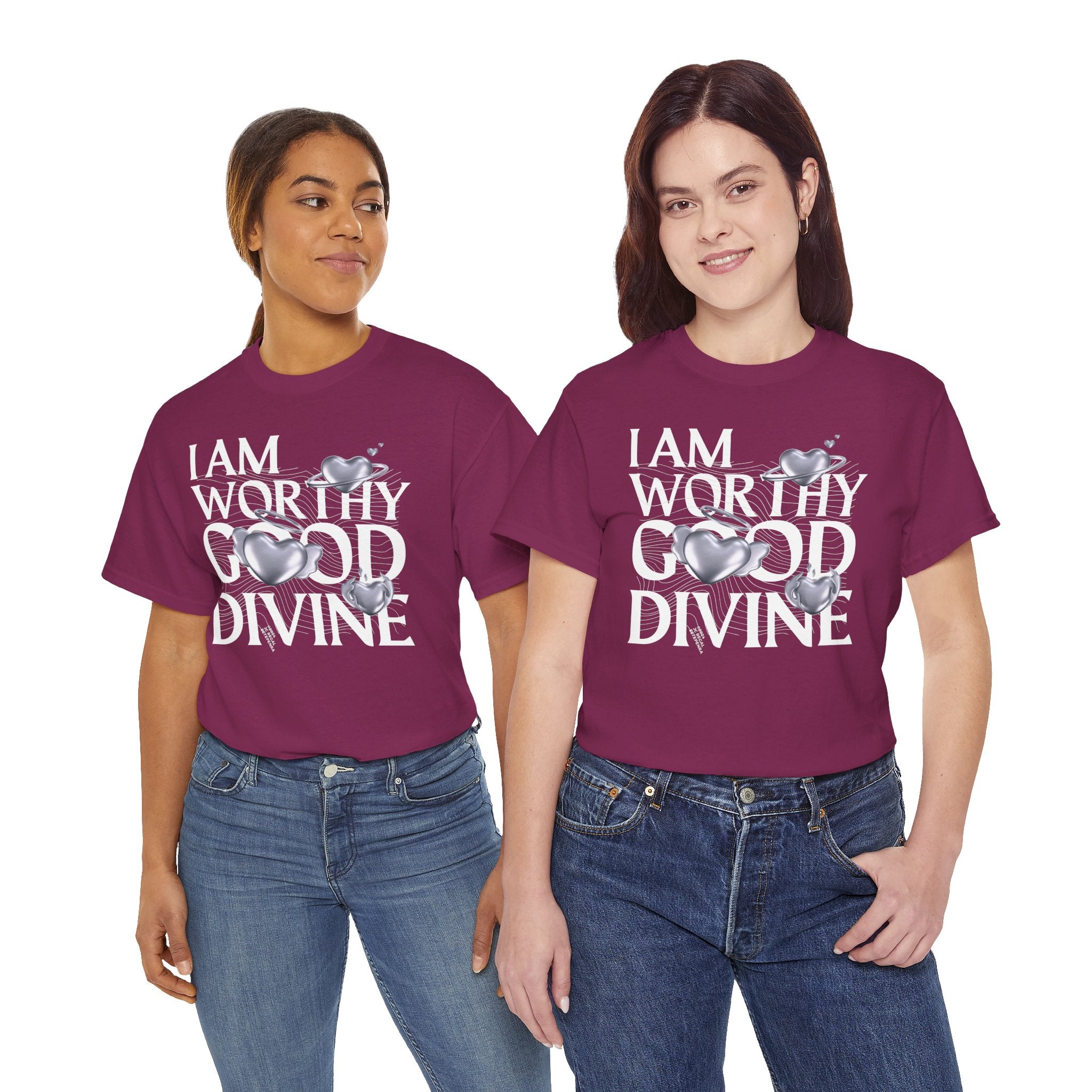 I AM WORTHY GOOD DIVINE Unisex Heavy Cotton Tee