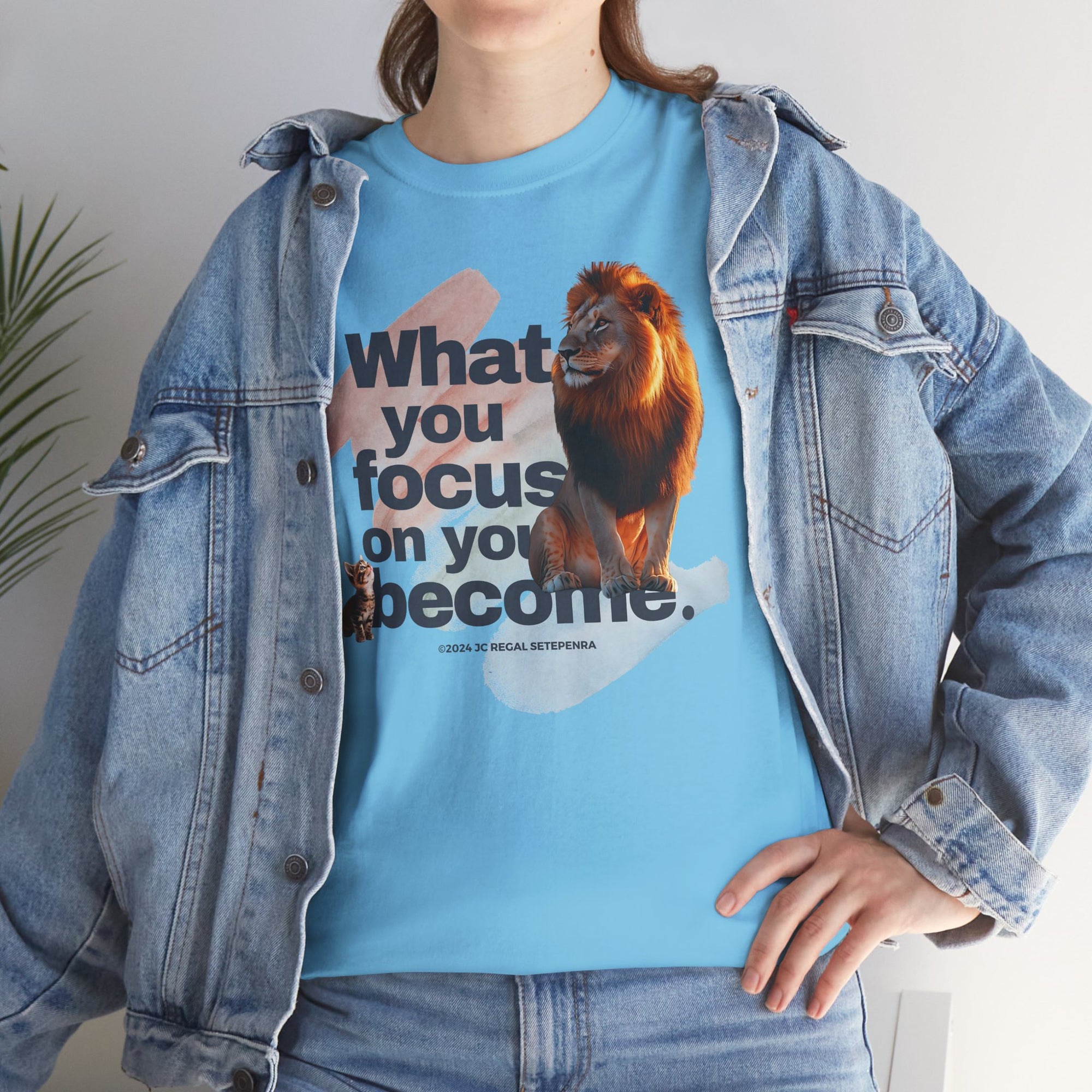 What You Focus On You Become Unisex Heavy Cotton Tee